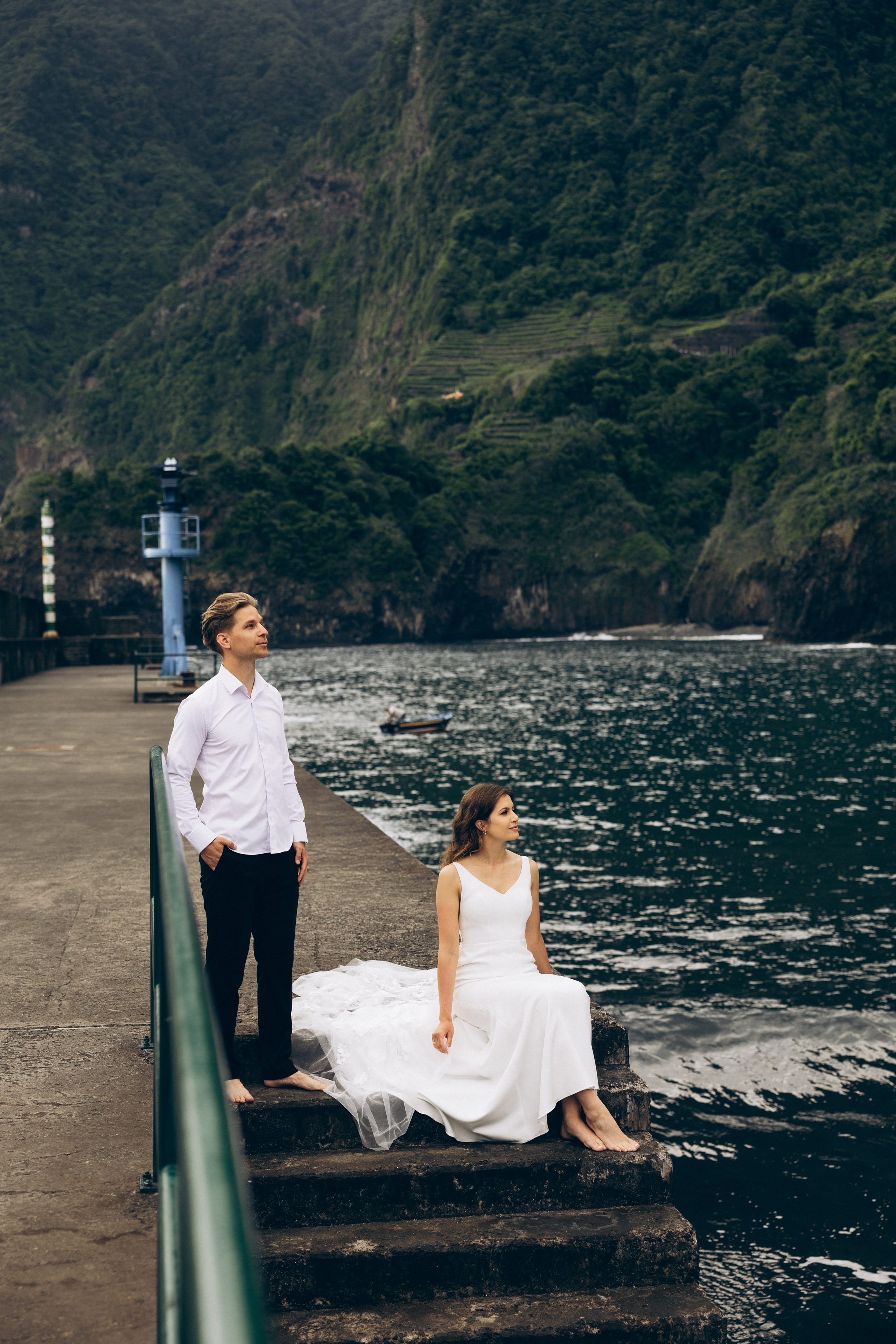 After Wedding Photoshoot at Seixal Beach, Madeira | Romantic Couple Session