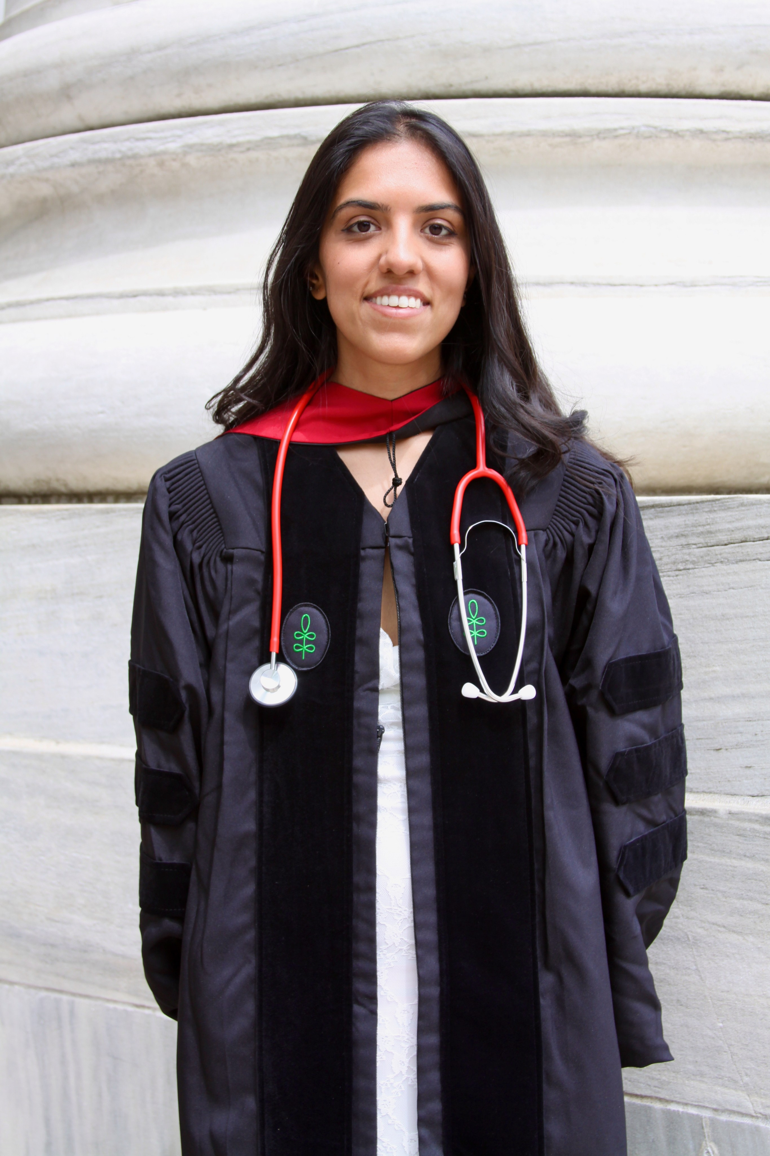 MD graduation with Ruhi. Kelly Sang, graduation and portrait photographer in Boston
