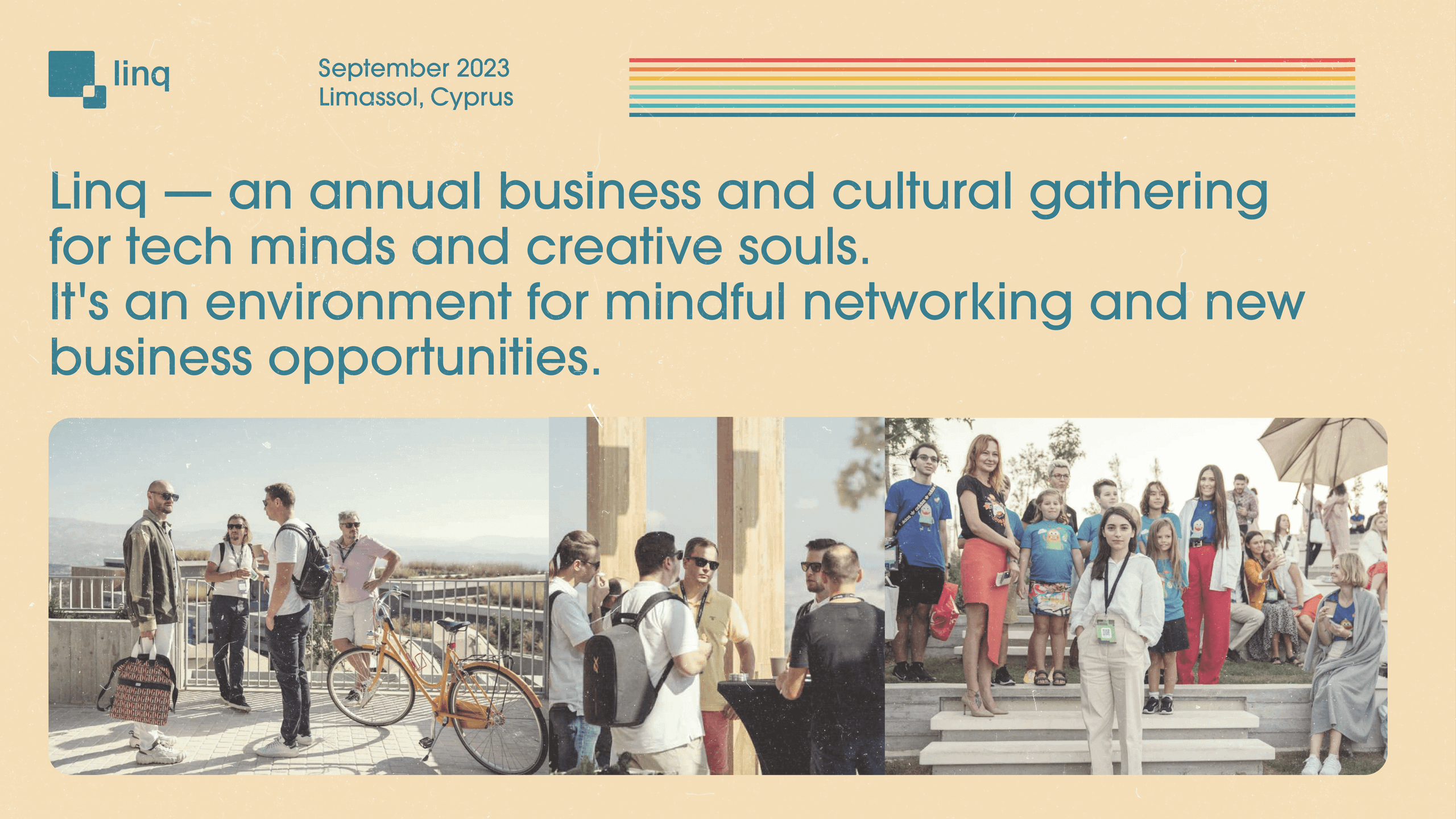 [Branding, Art Direction, Presentation Design] — IT Conference — linq. Tim Katerinko — Visual Storytelling for Brands, Culture & Events