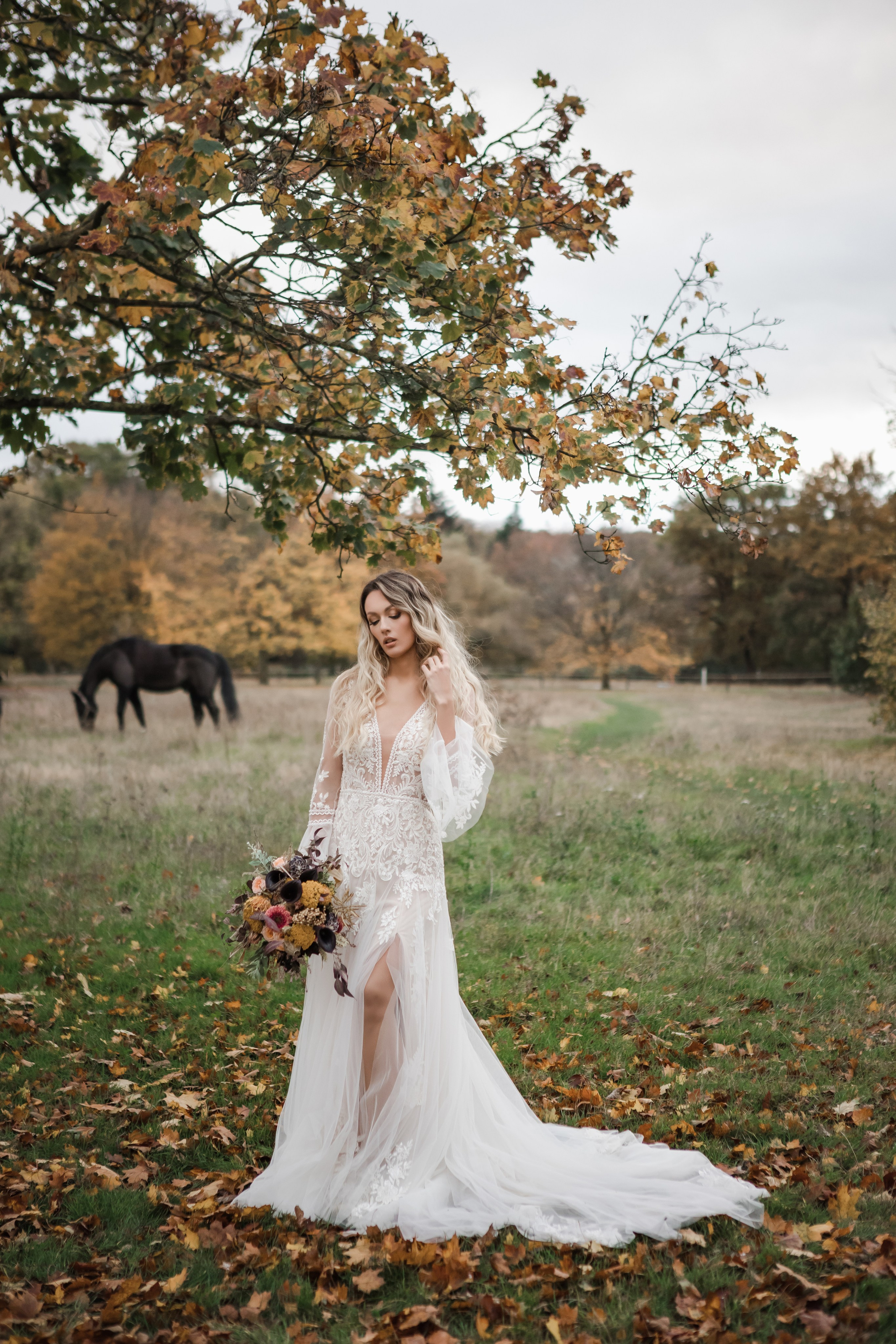 Осенняя свадьба на природе. Фотограф из Ганновера Анна Хорст