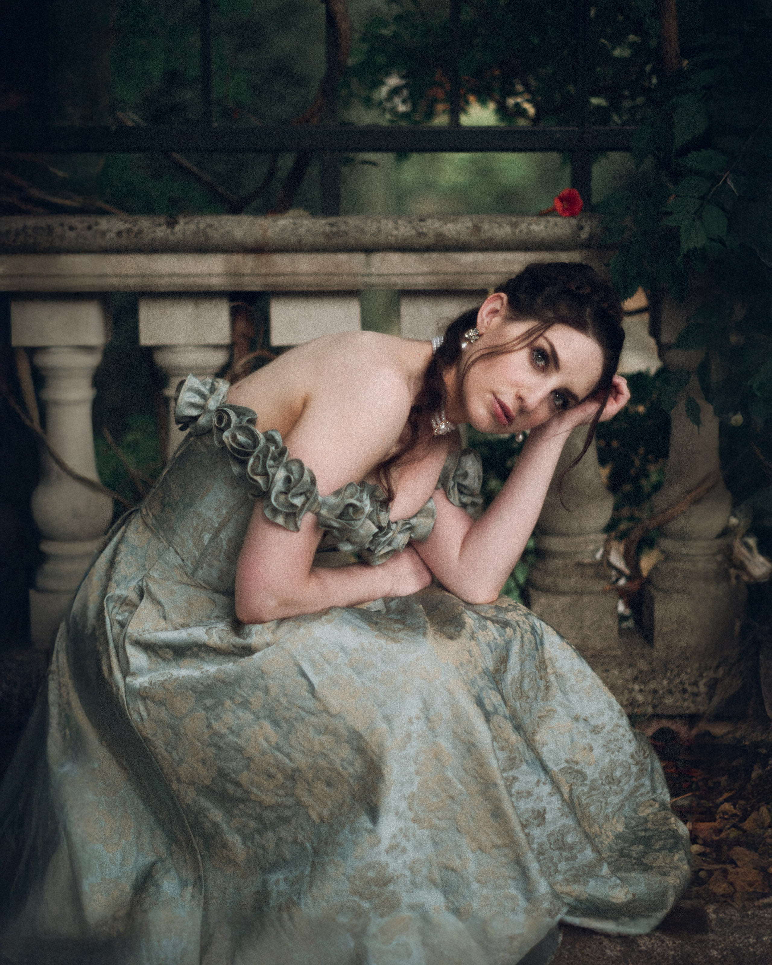 Outlander Inspired Photoshoot in an Overgrown Garden. Moth & Moss Photography