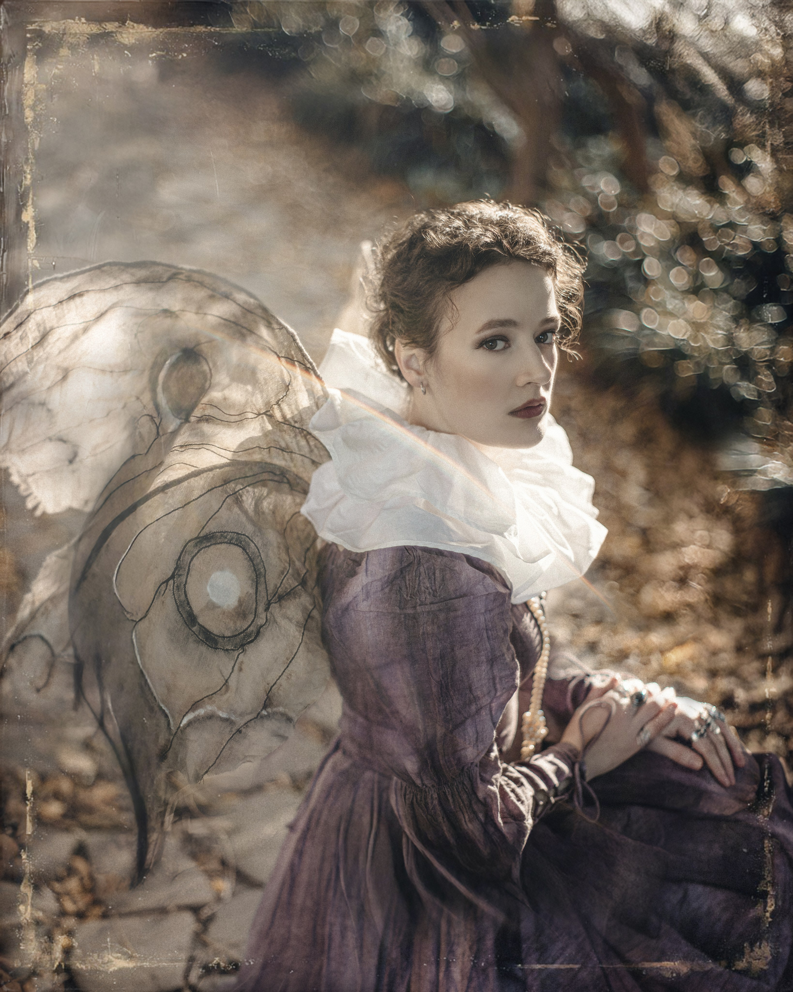 Vintage Moth Costume Photoshoot in London. Moth & Moss Photography