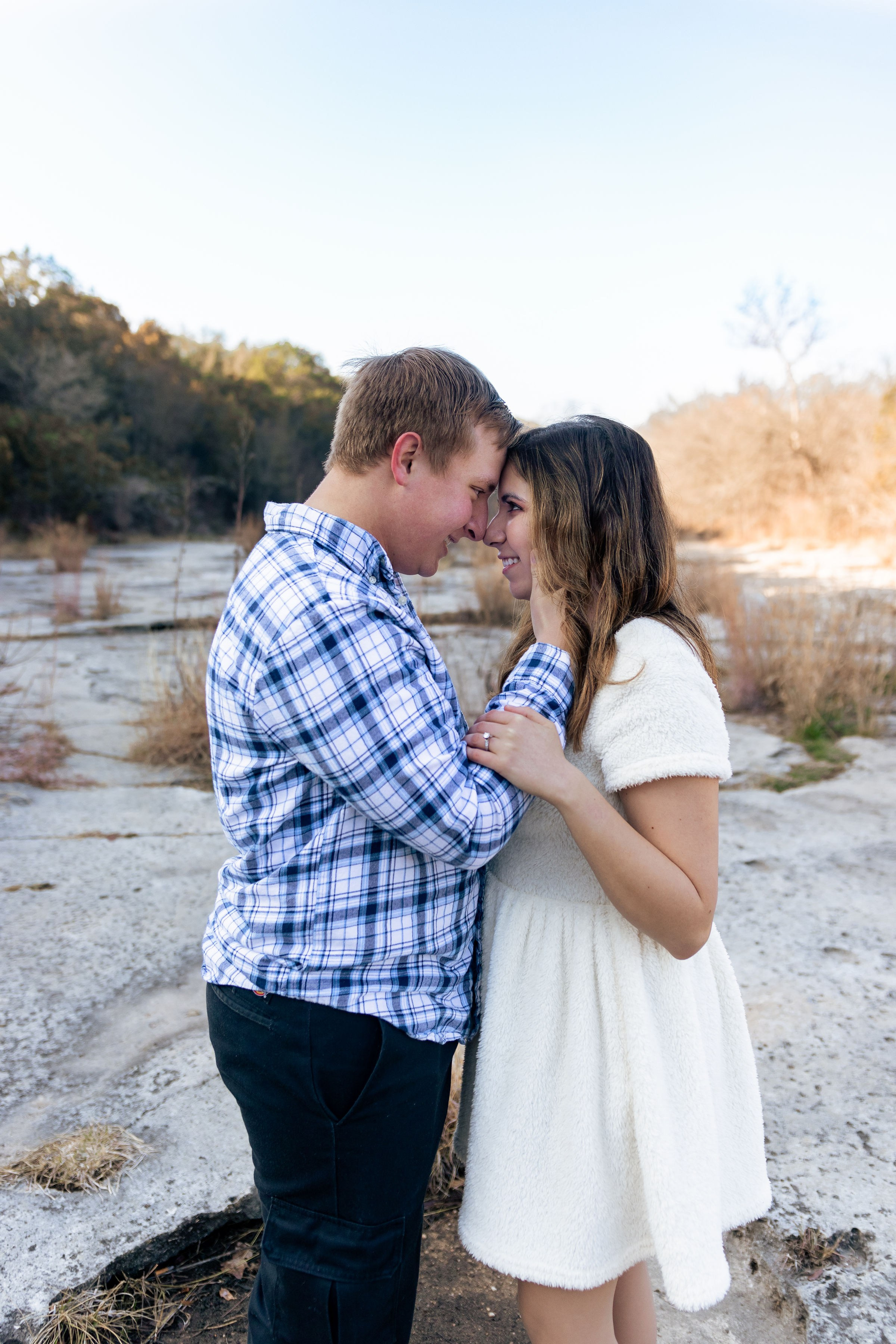 Pamela and Tyler’s engagement photoshoot at the Greenbelt Flats in Austin