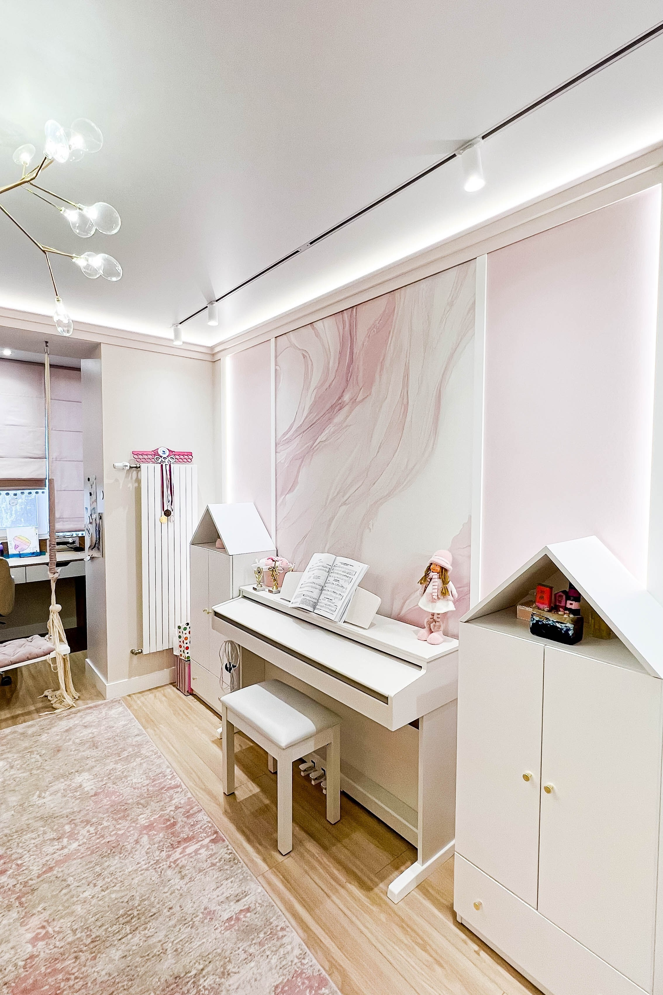 The apartment is in a modern style. Fotograf Dmitrii Donets