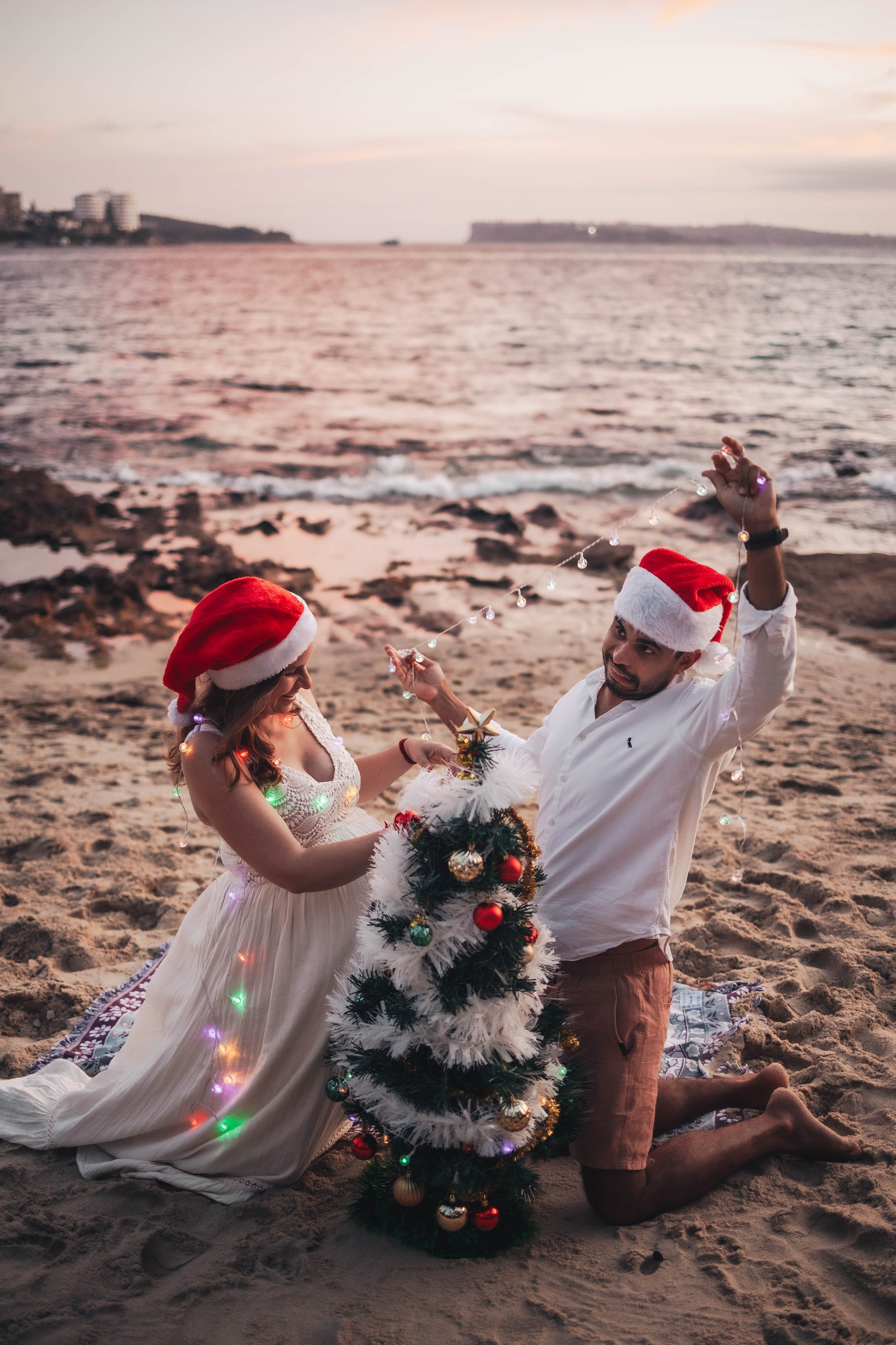 Heather + Tulio + Pregnant + Christmas. True Story Photography