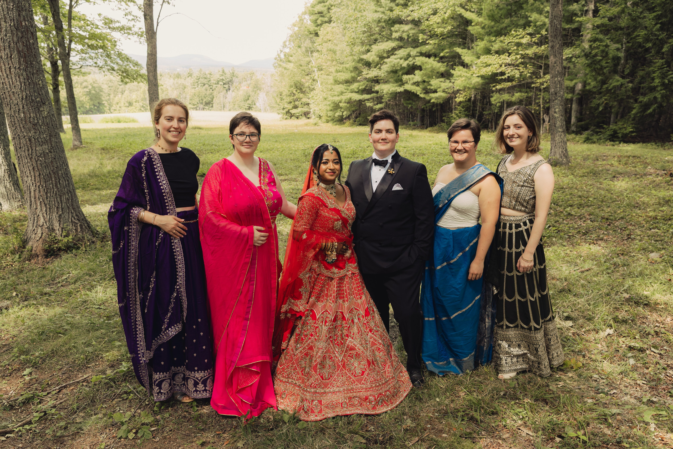 Two-Bride Multicultural Wedding in New Hampshire | Haldi & Nikah