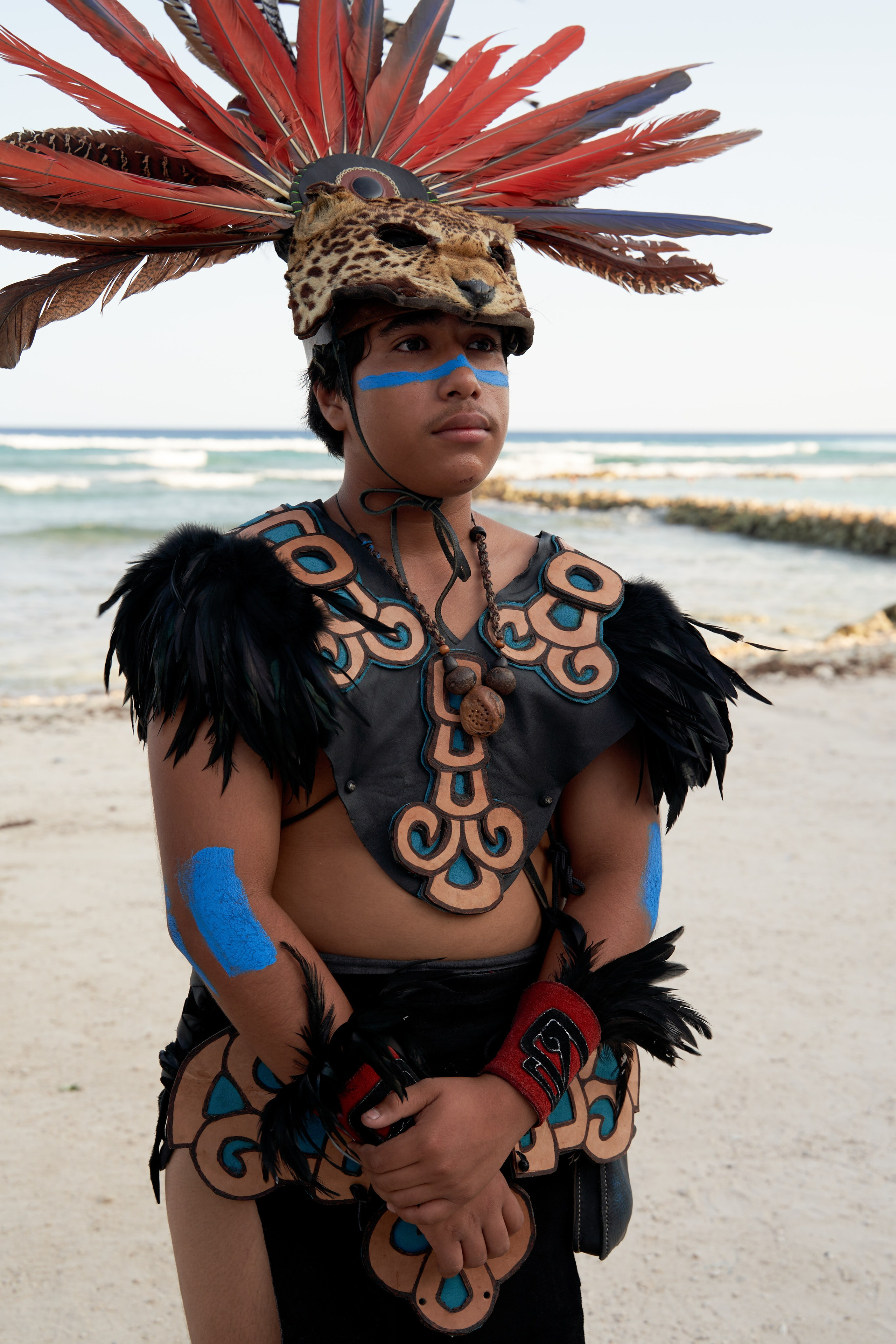 Mayan ceremony details at Cancun wedding