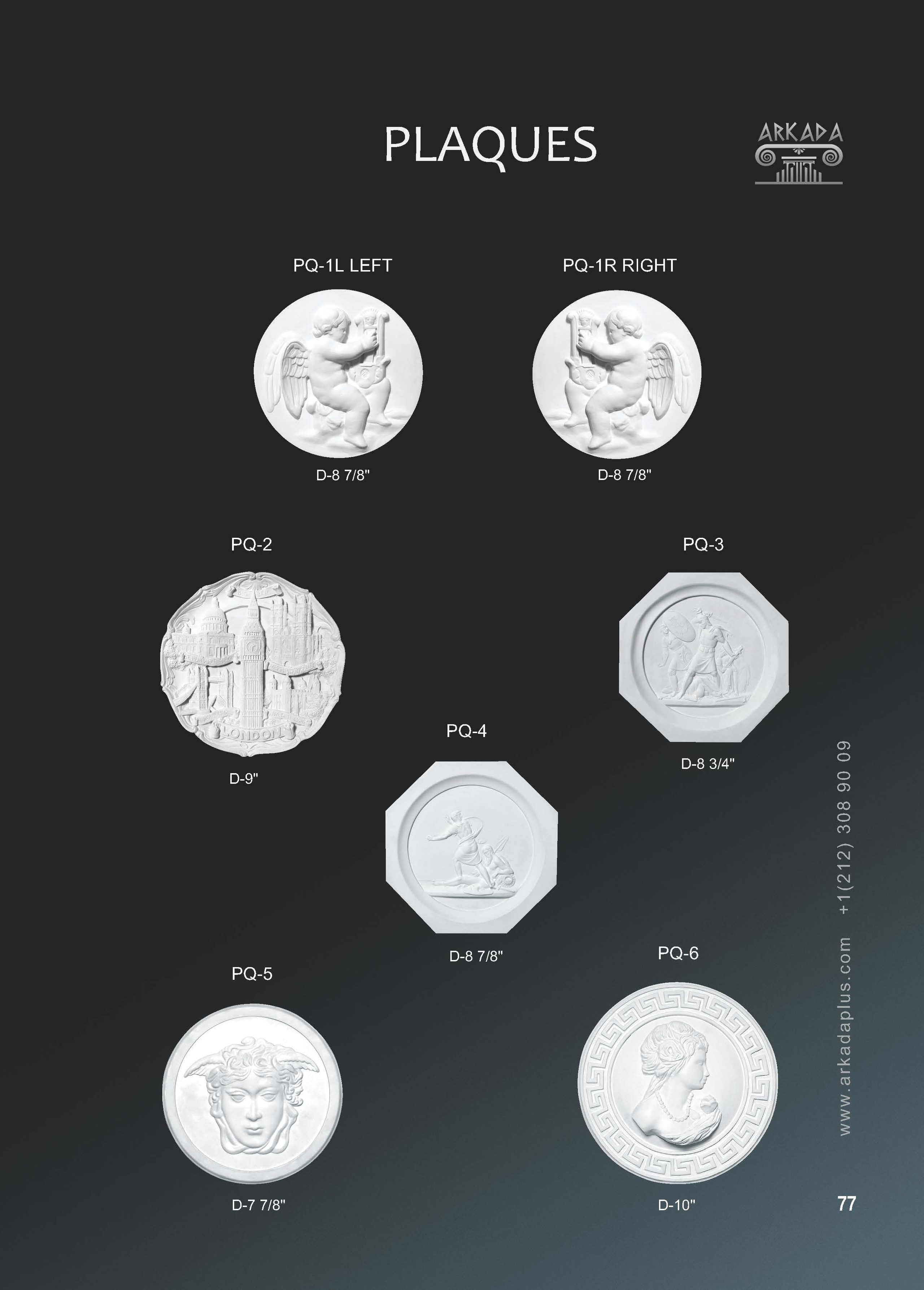 Catalog pages. Plaster molding