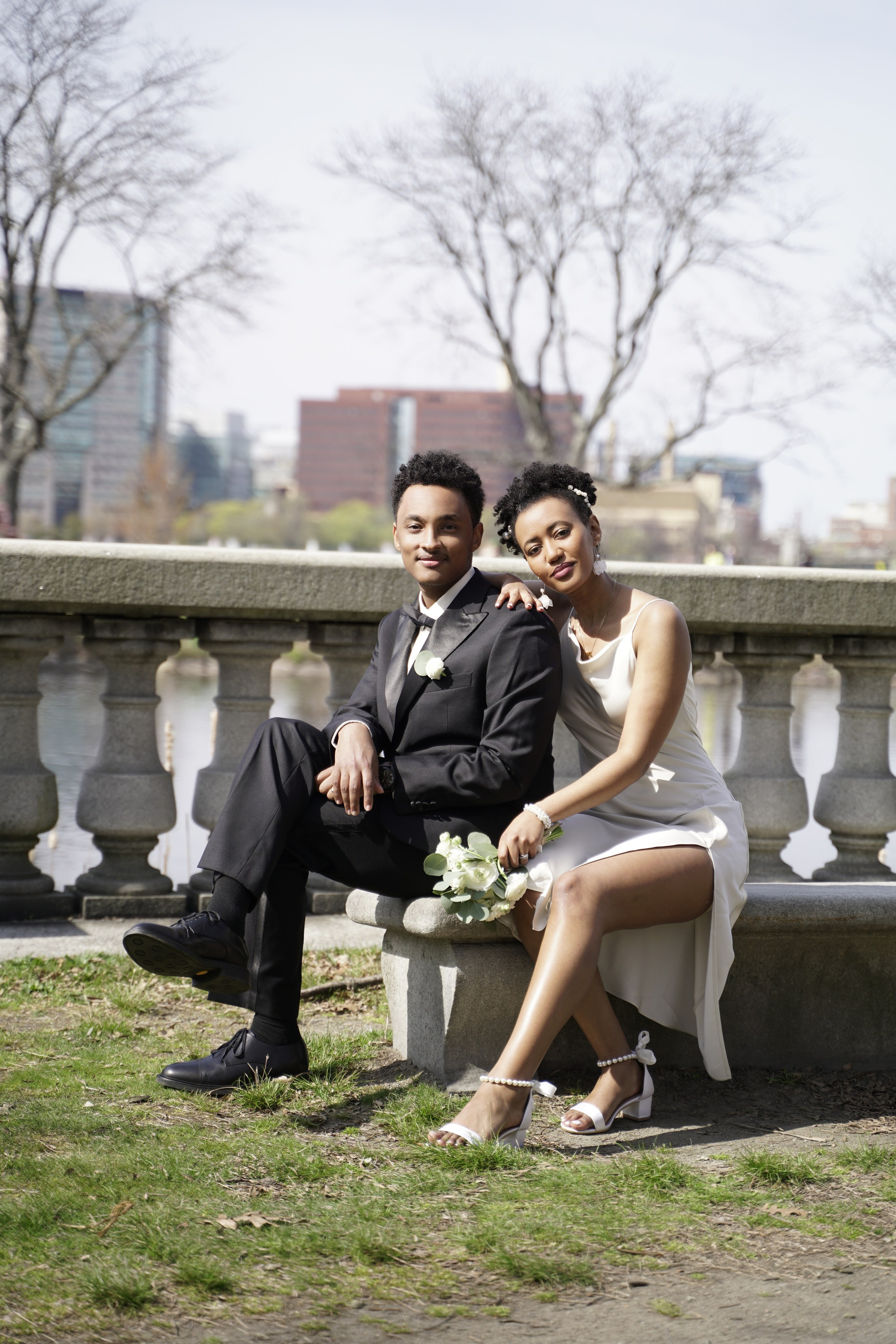 Sosina and Aaron at Charles river Esplanade. Stefanovich Photography | Boston, MA