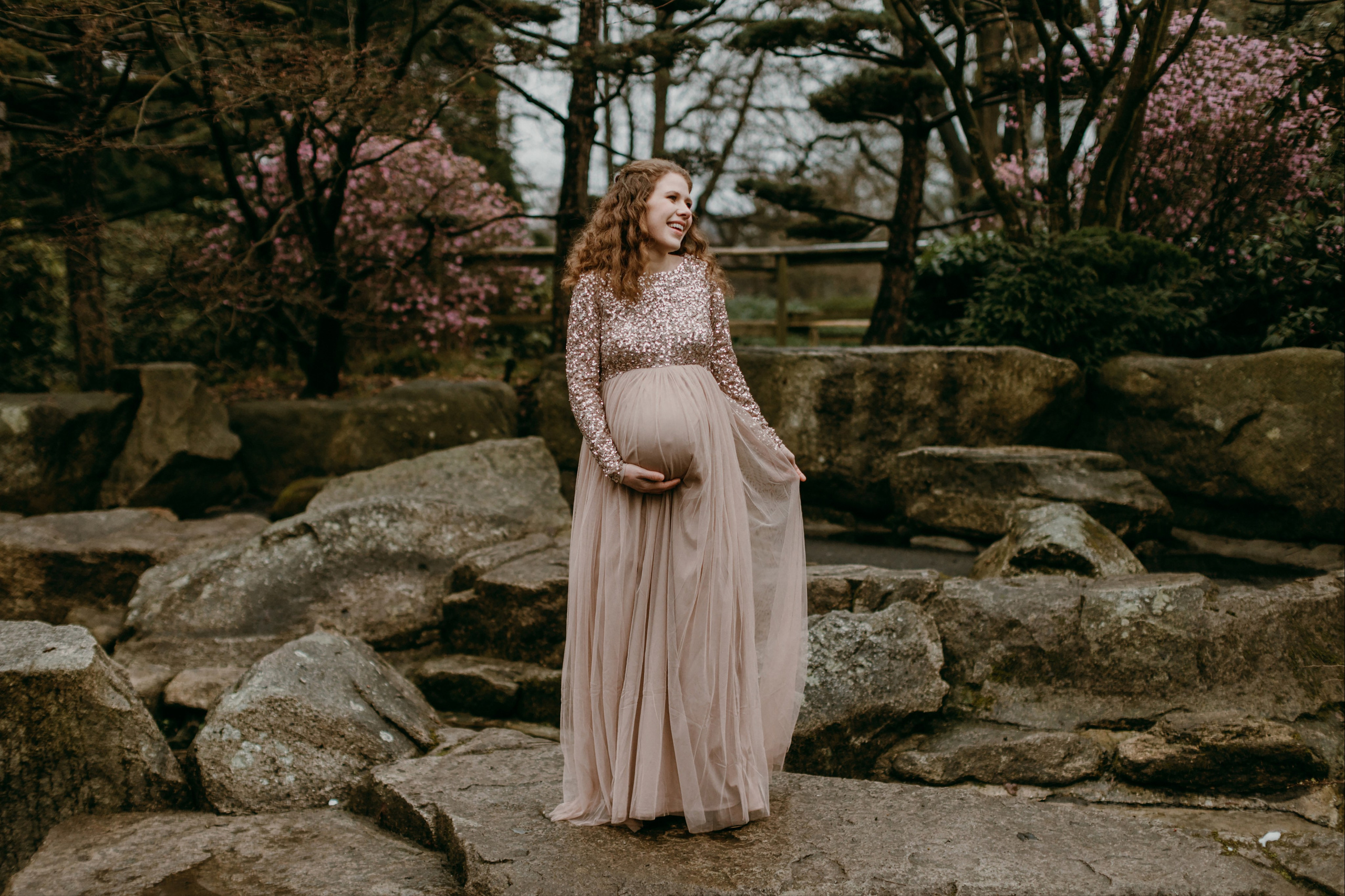 Babybauch-Fotoshooting in Planten un Blomen in Hamburg. Maria Chistyakovа — Fotografin in Karlsruhe, Baden-Baden und Umgebung