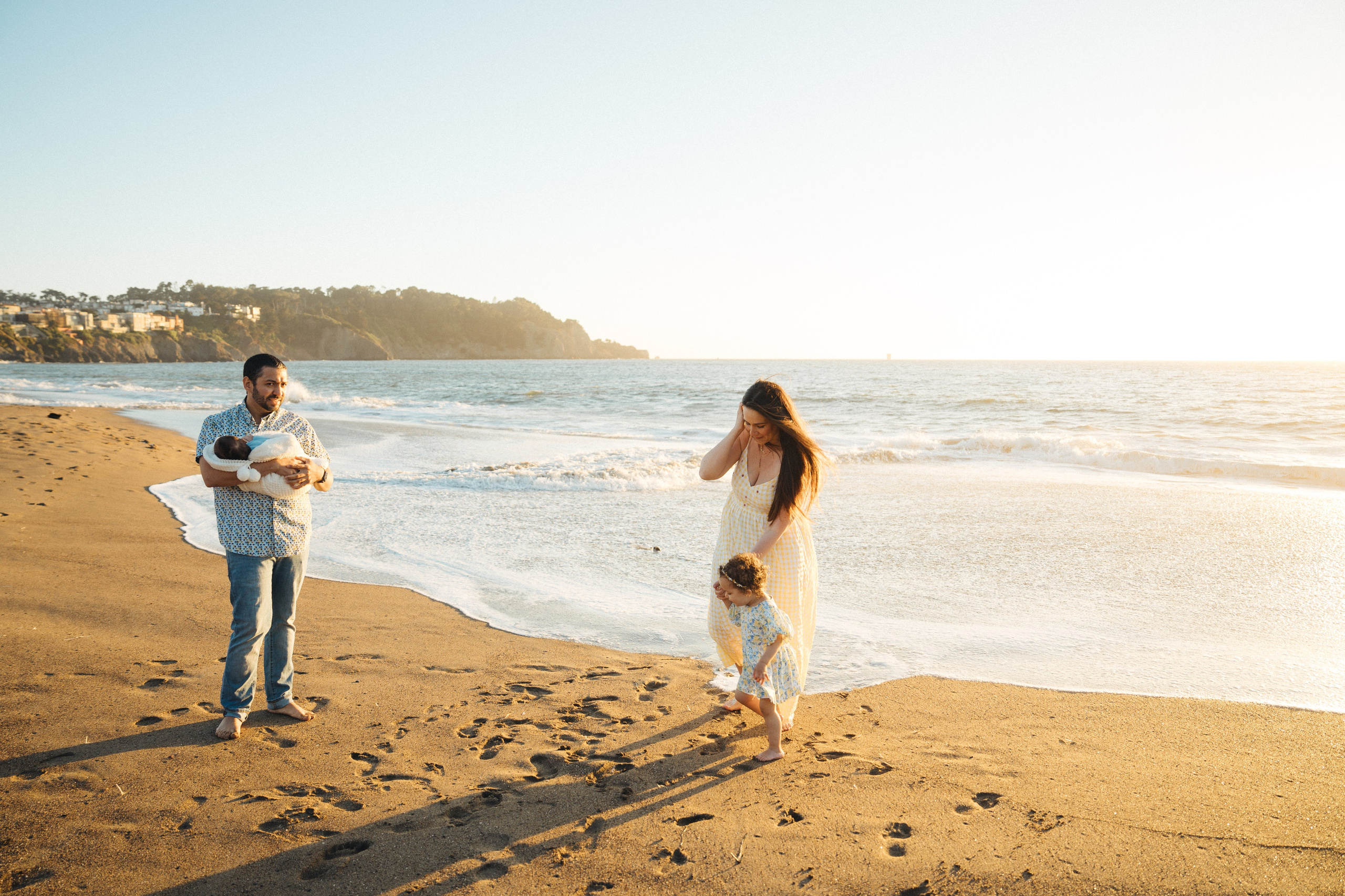 Bri’s growing family at Baker Beach. Soulo Photography | San Francisco Bay Area Based Photographer