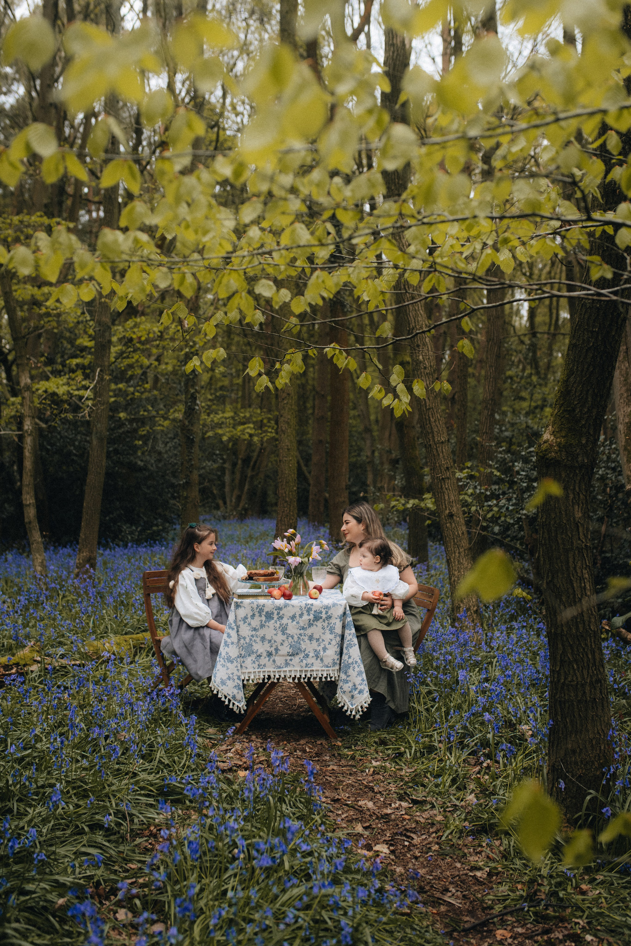 Bluebell family session. Tania Gandrabur, photographer in West Midlands, England