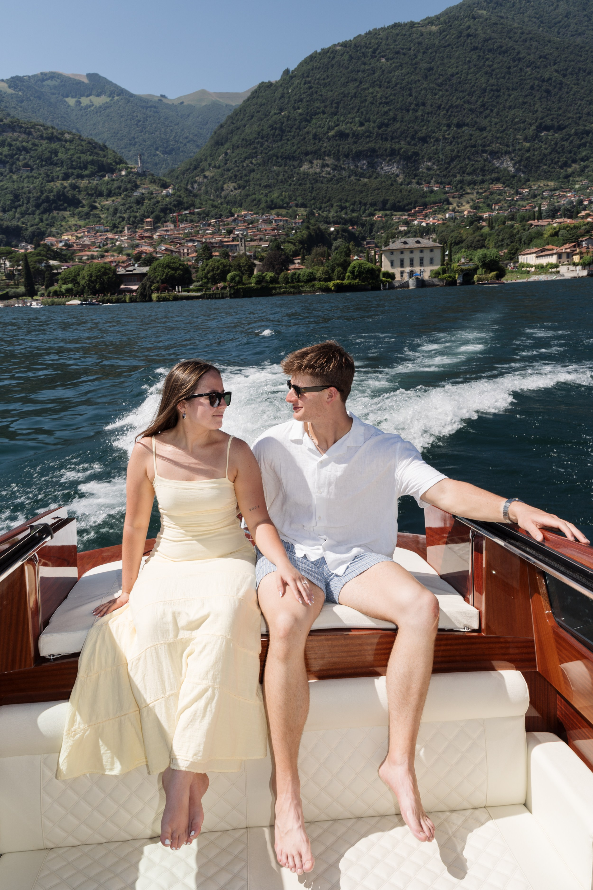Boat Proposal in Lake Como. Lake Como Proposal Photographer | Surprise Proposals & Engagements