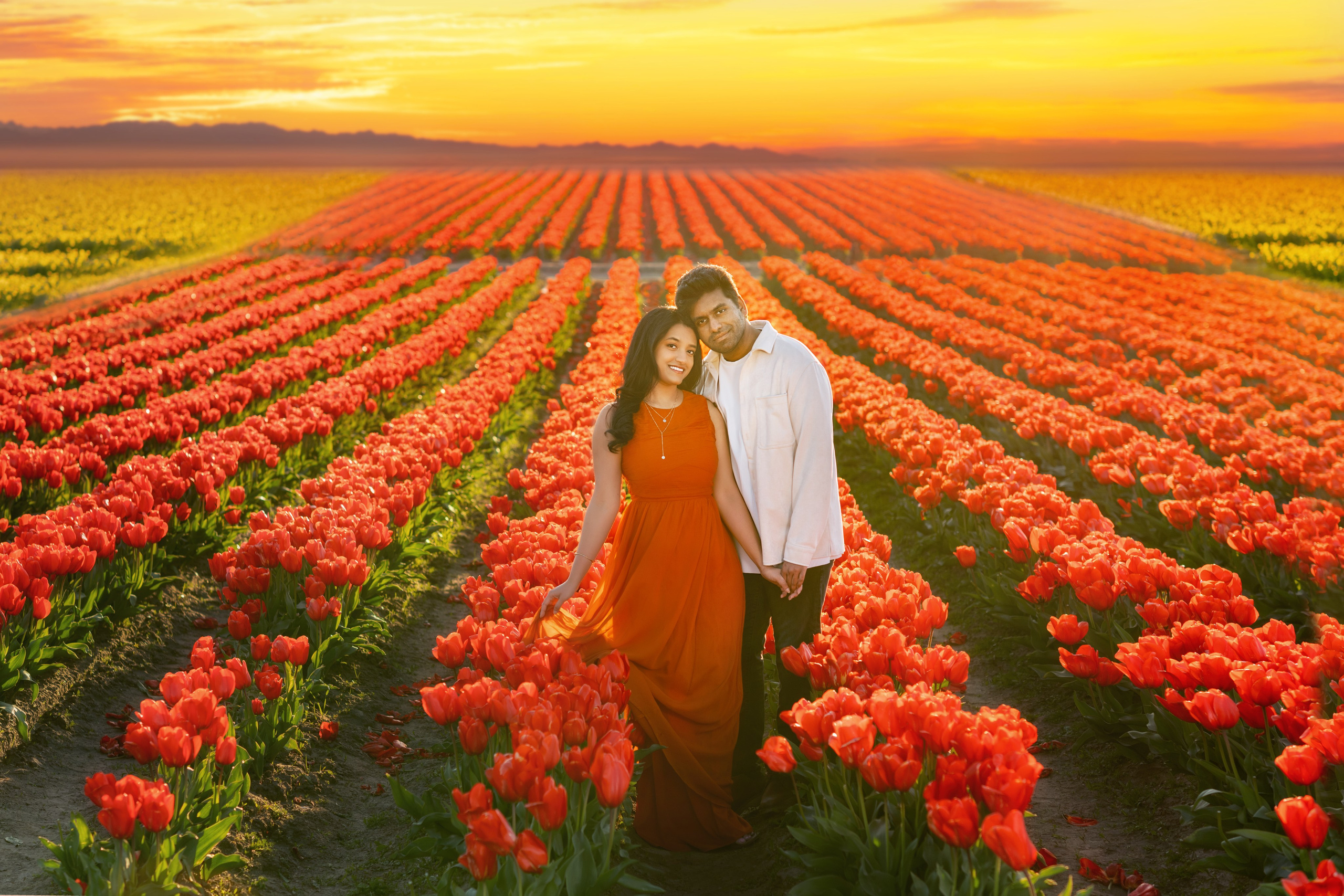 Lohita with her husband. Wedding & family photography in Seattle area. Helen Michelle photographer