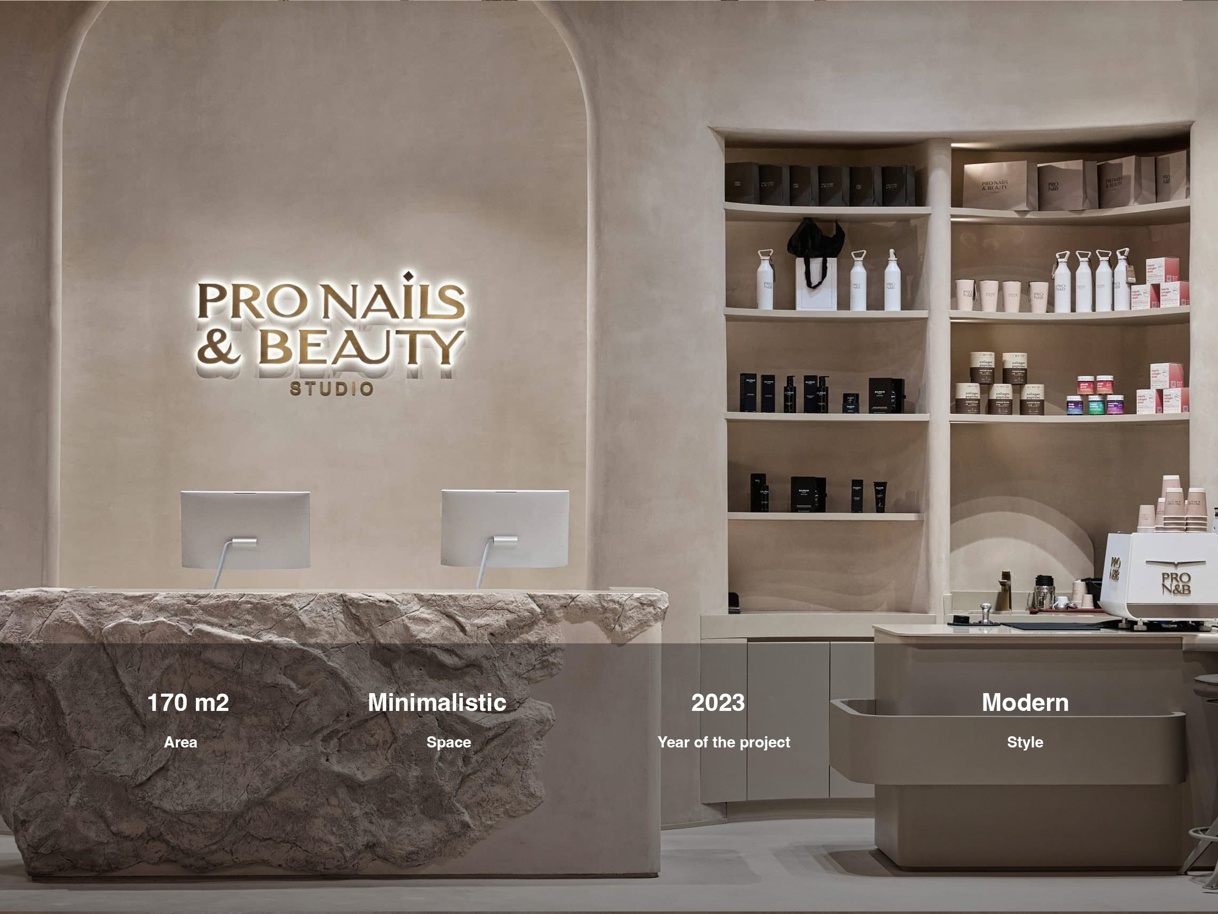 PRO NAILS & САЛОН КРАСОТЫ. Дизайн интерьера и 3D-визуализация | AB Design Buro