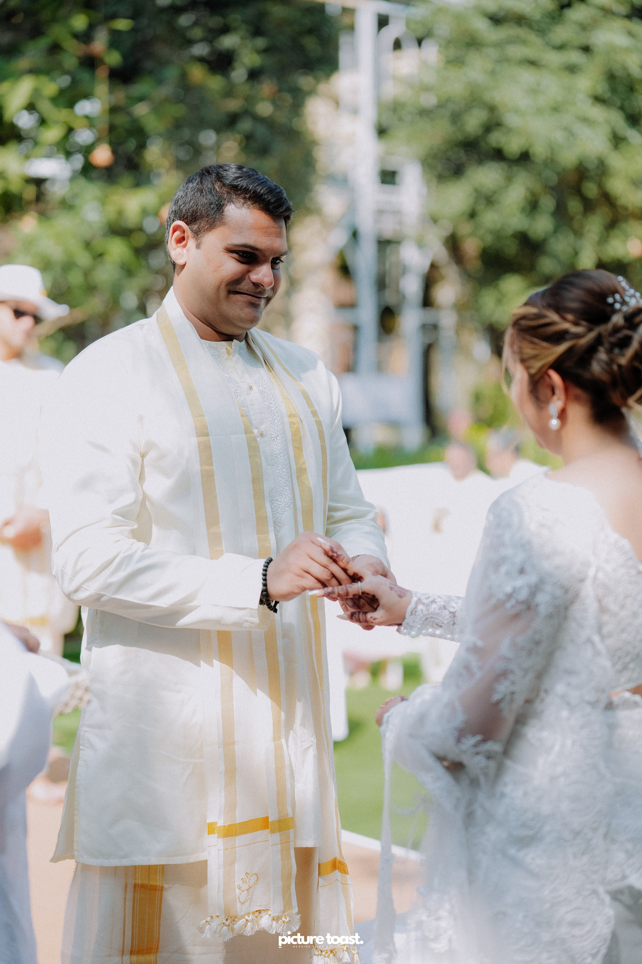Blessing of Rajiv & Aashna. Fine art Wedding Photographers in India & Canada