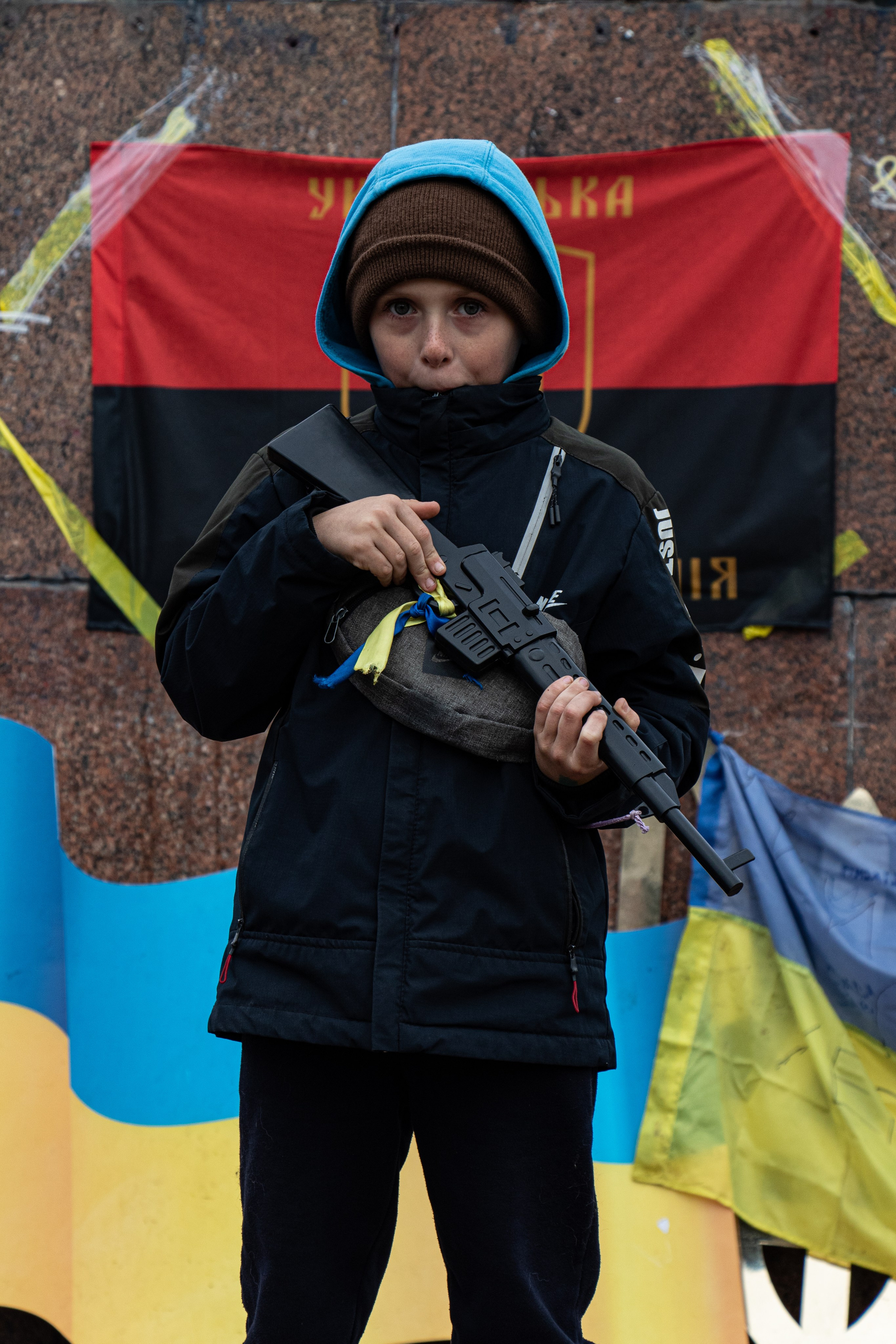 Kherson (Ukraine) 20 novembre 2022. L'enfance à Kherson, quelques jours seulement après la libération de la ville de Kherson après huit mois d’occupation russe.