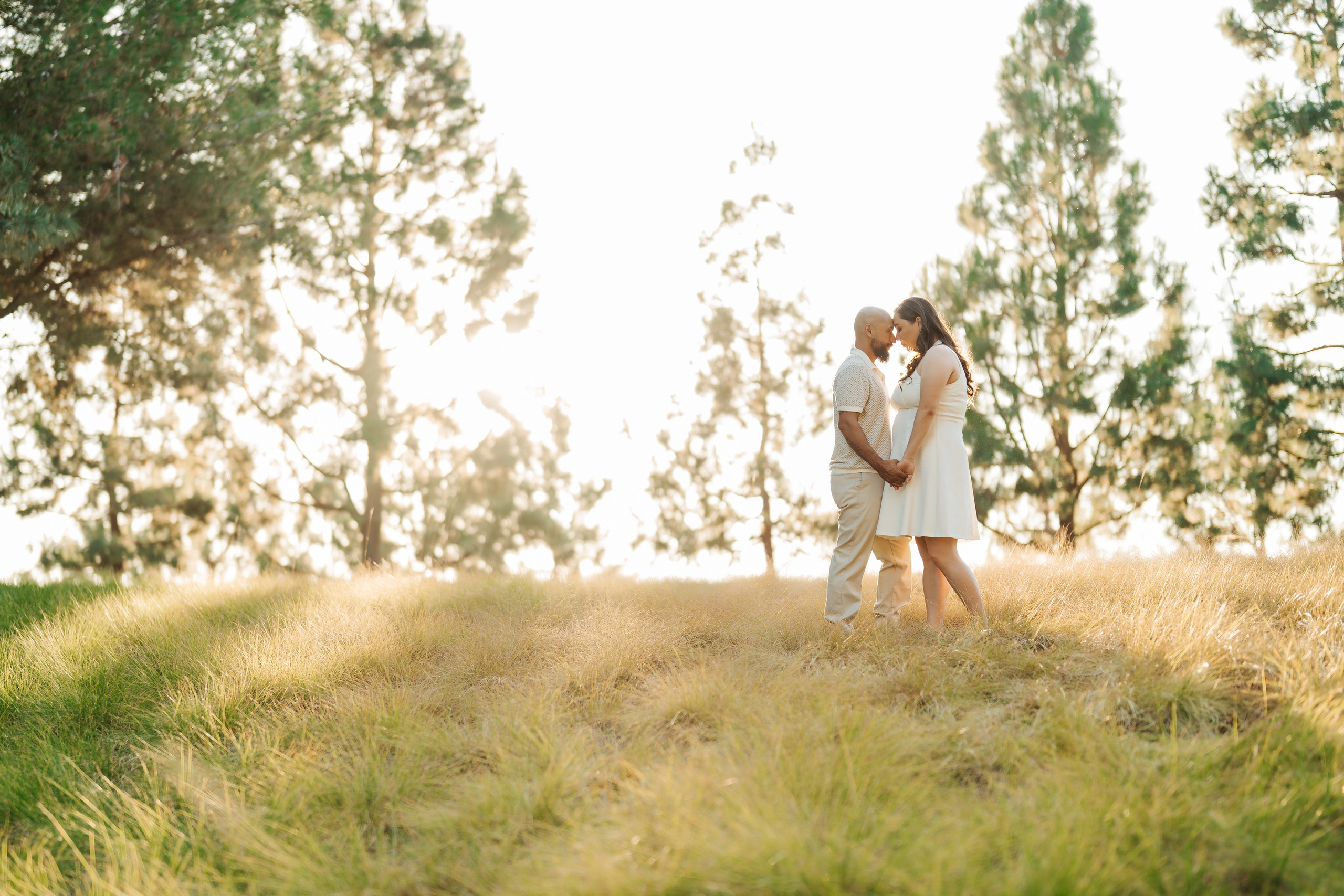 Engagement session at the park light and airy photo