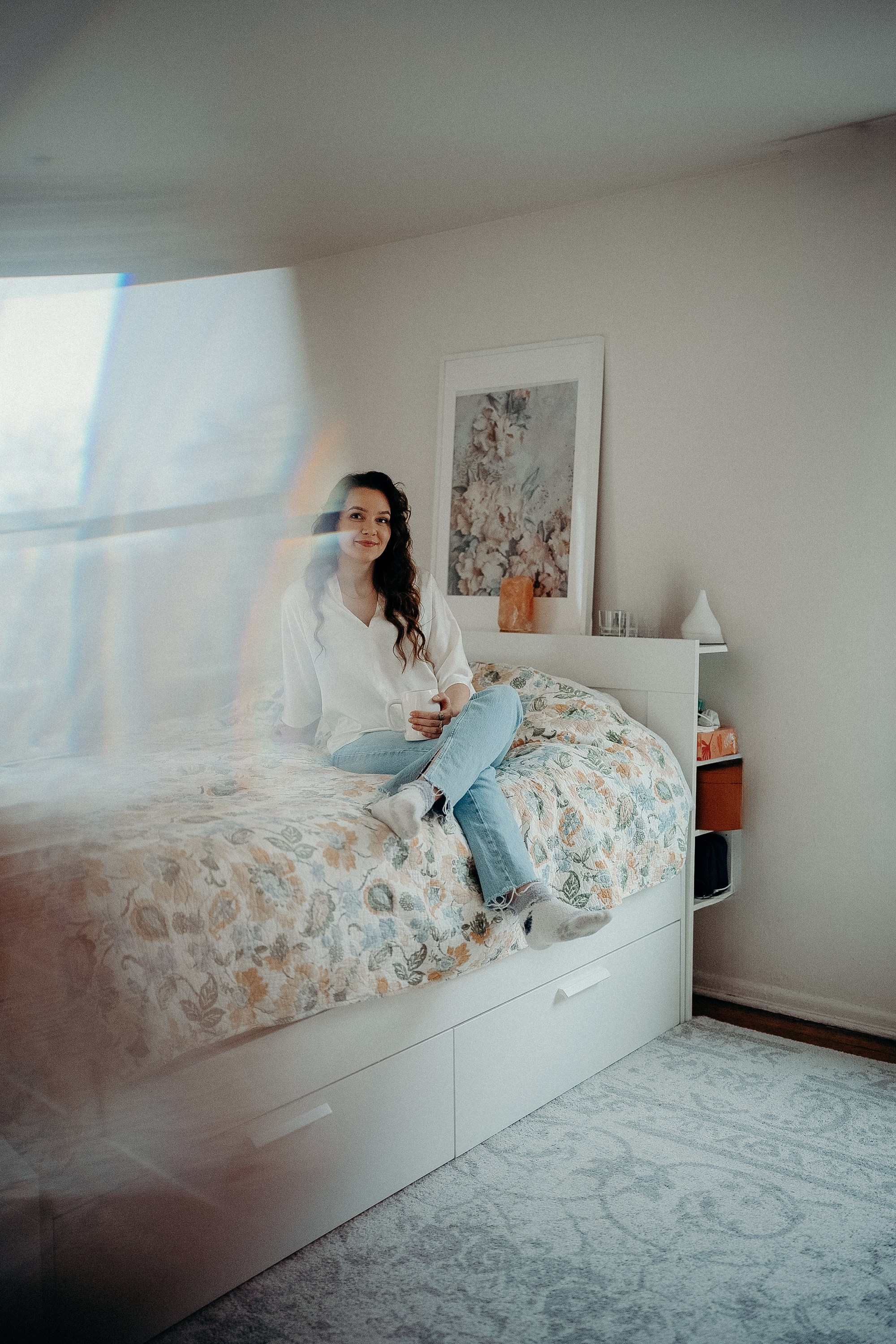 Home photo shoot. Portrait and wedding photographer in New York