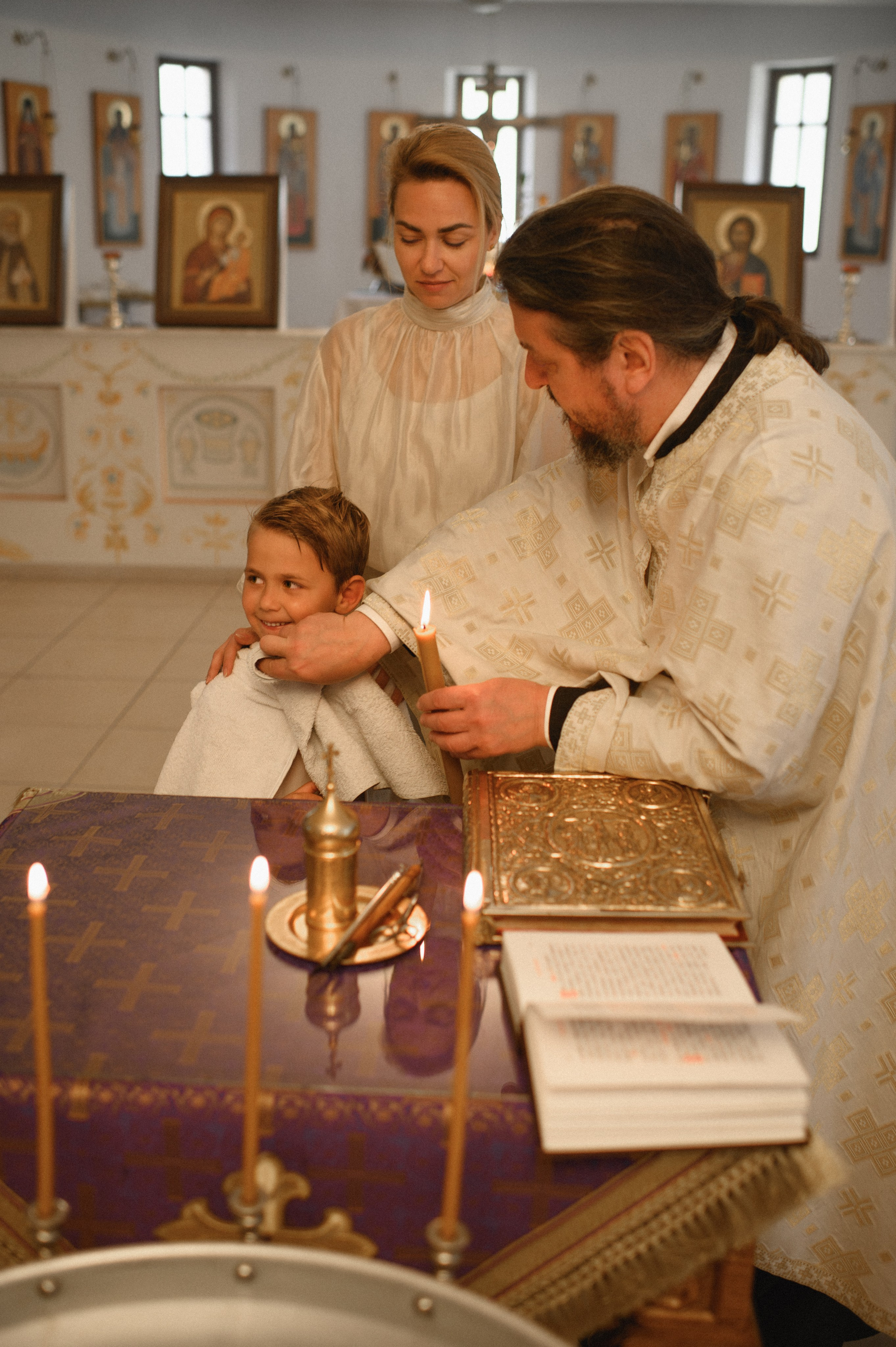 Baptism Mihail. Family, children, portrait, and event photography in Thessaloniki