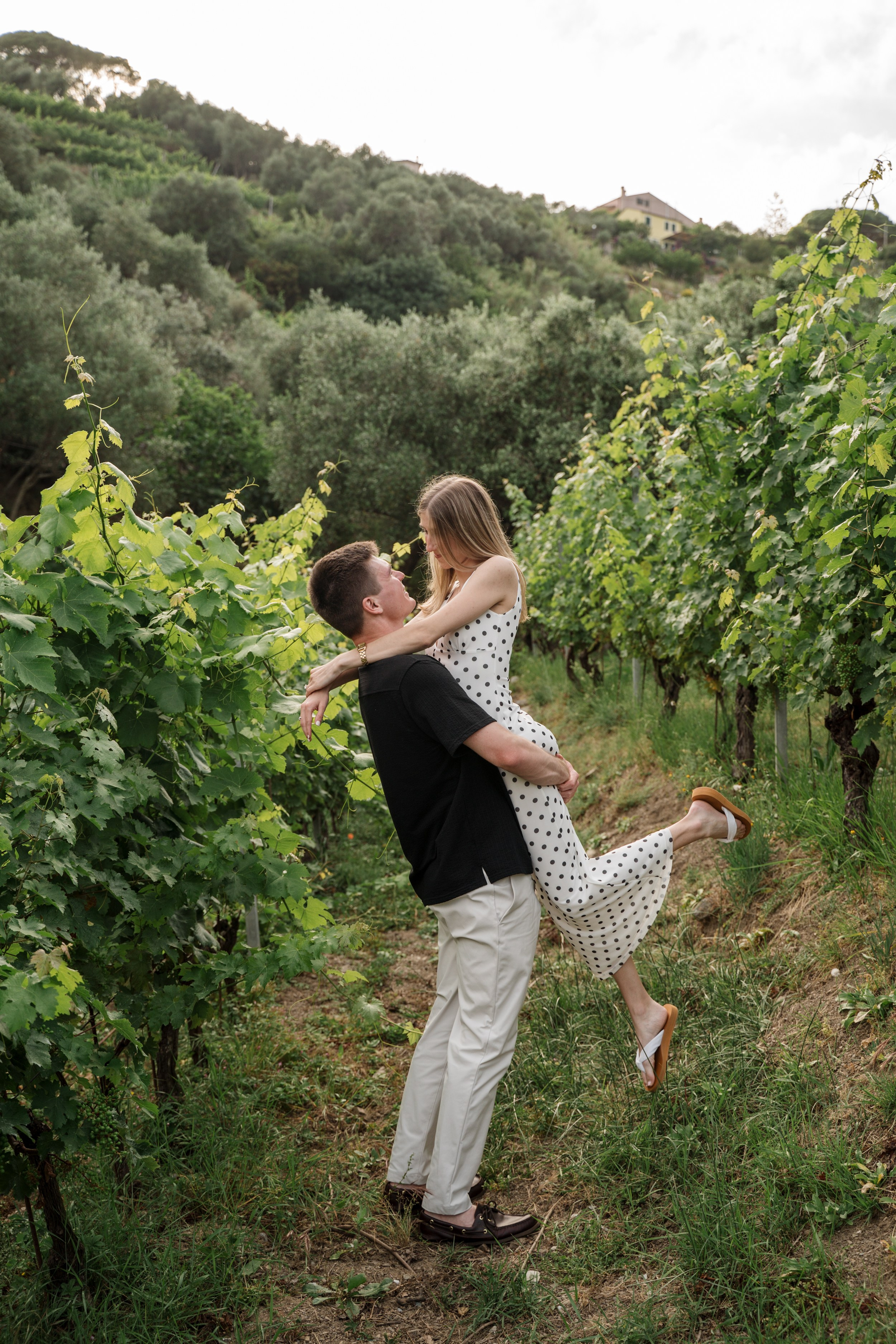 Secret Proposal at a Winery. Lake Como Proposal Photographer | Surprise Proposals & Engagements
