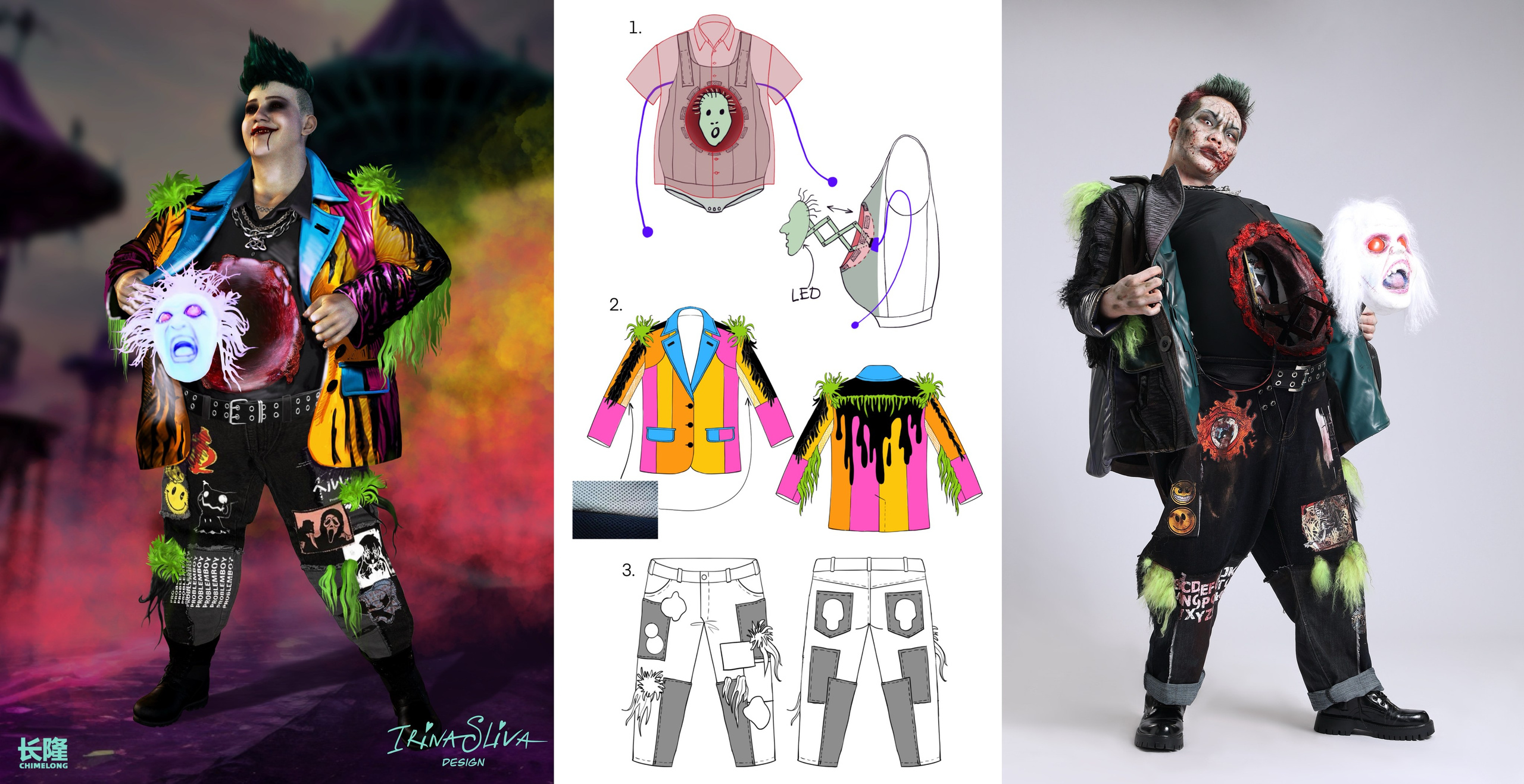 HALLOWEEN. Costume Design for Theme Parks & Live Performances | Character & Parade & Stage Costumes | 2D & 3D Costume Illustrations