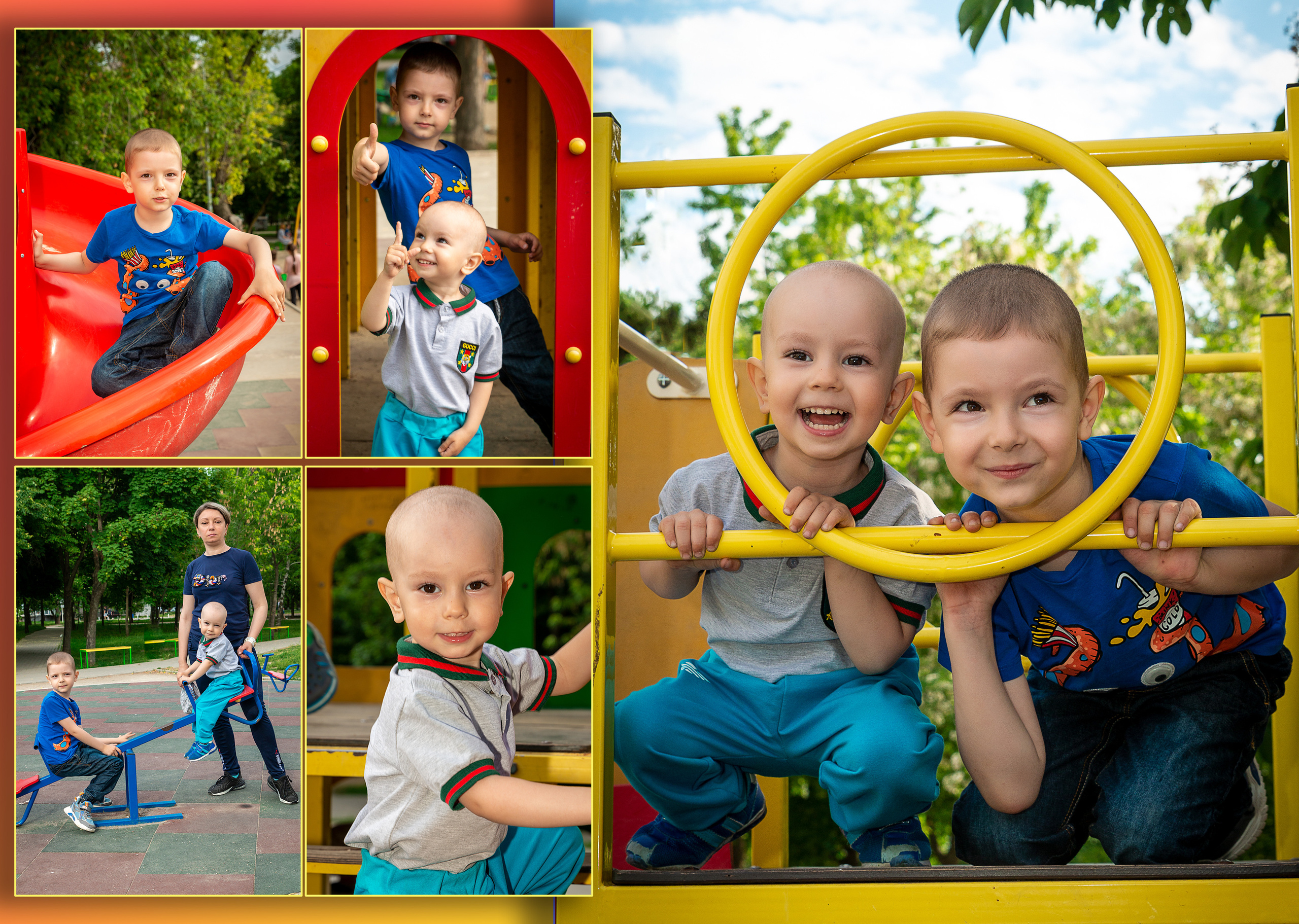 Фотосьемка мальчиков в парке. Детский и школьный фотограф в Запорожье Днепр Олег Дембицкий