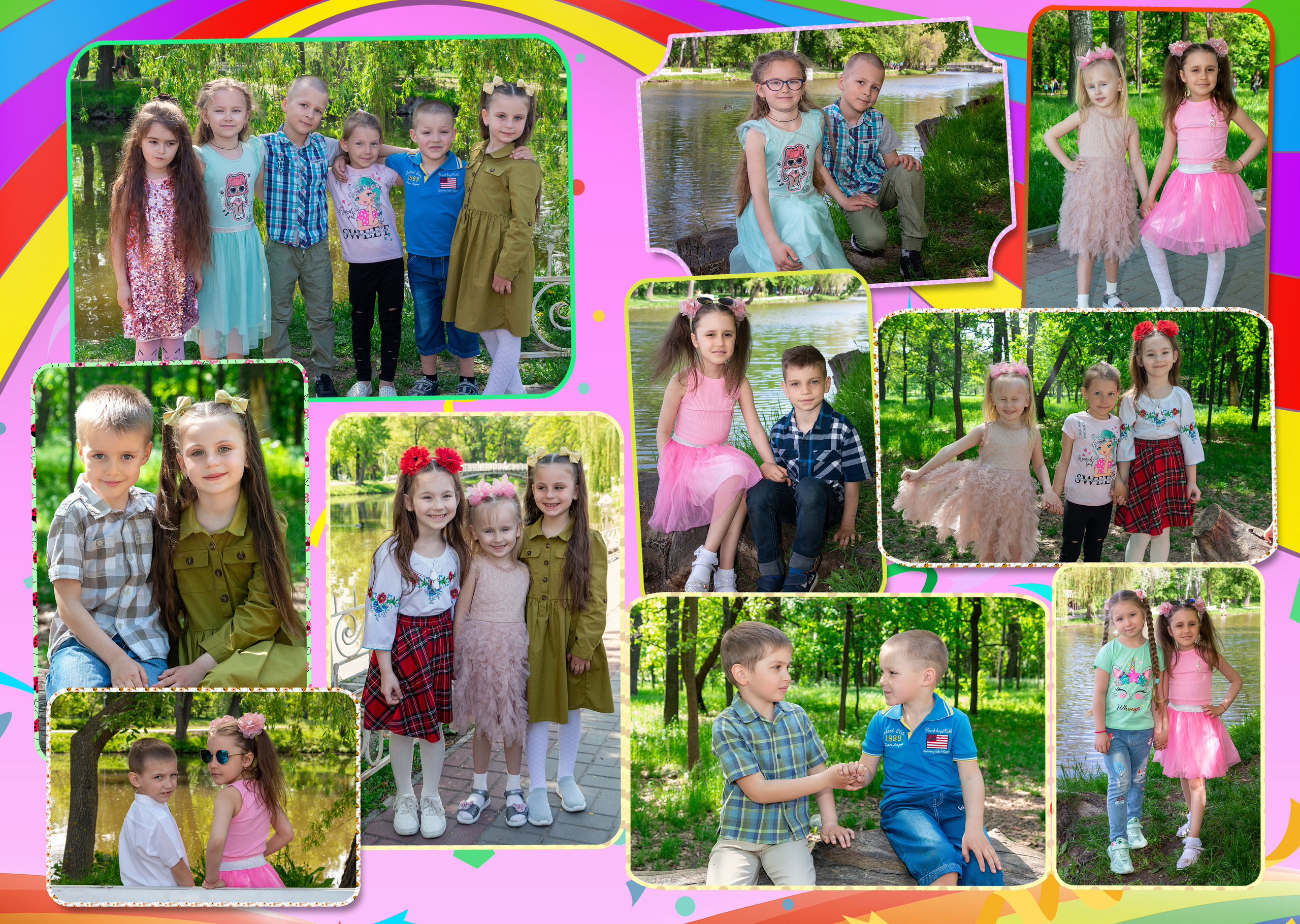 Выпускной альбом в парке. Детский и школьный фотограф в Запорожье Днепр Олег Дембицкий