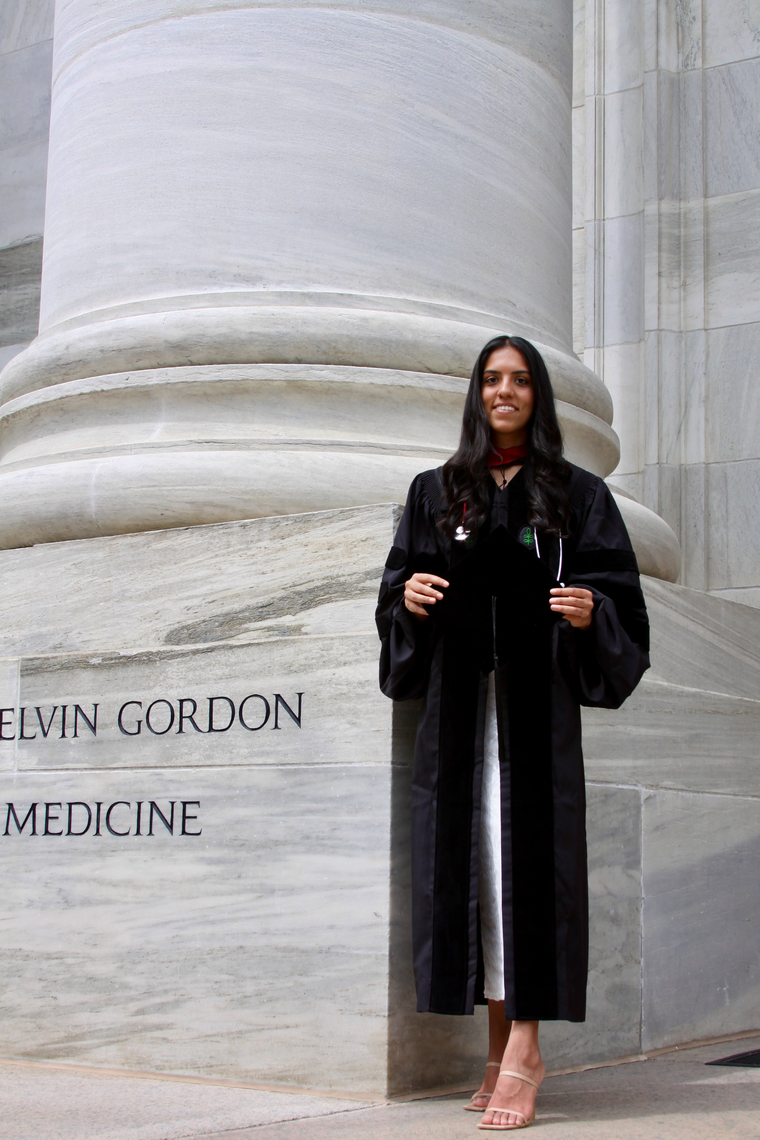 MD graduation with Ruhi. Kelly Sang, graduation and portrait photographer in Boston