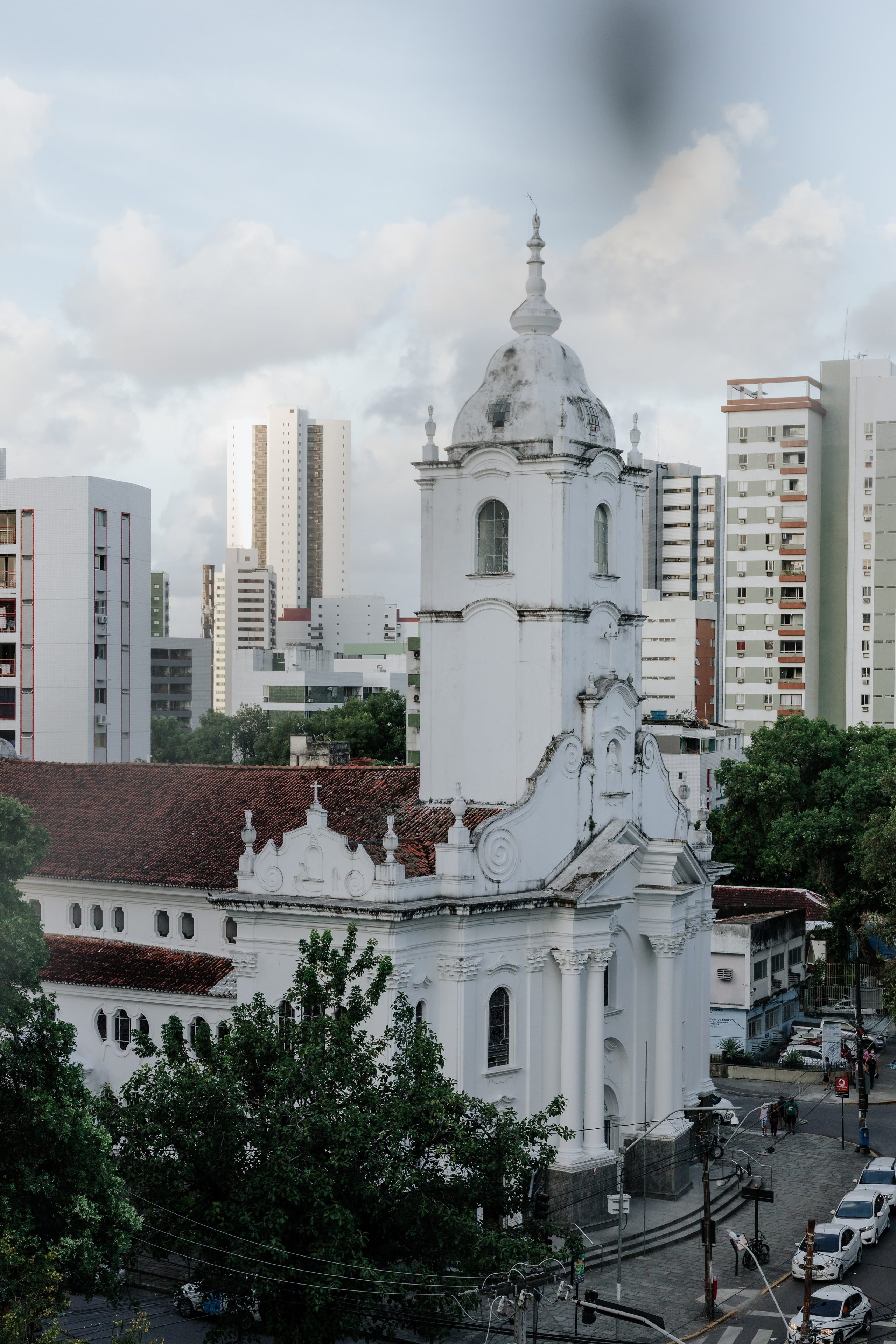 Vista da igreja onde foi realizado o batizado