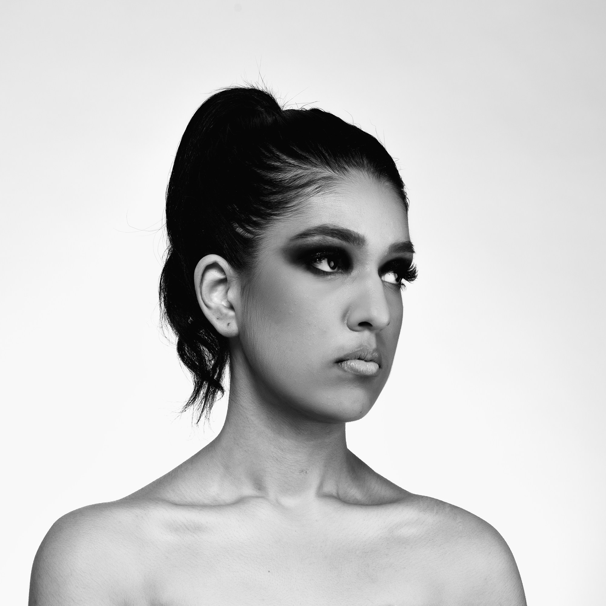 Black and White Fashion Portrait in Chennai