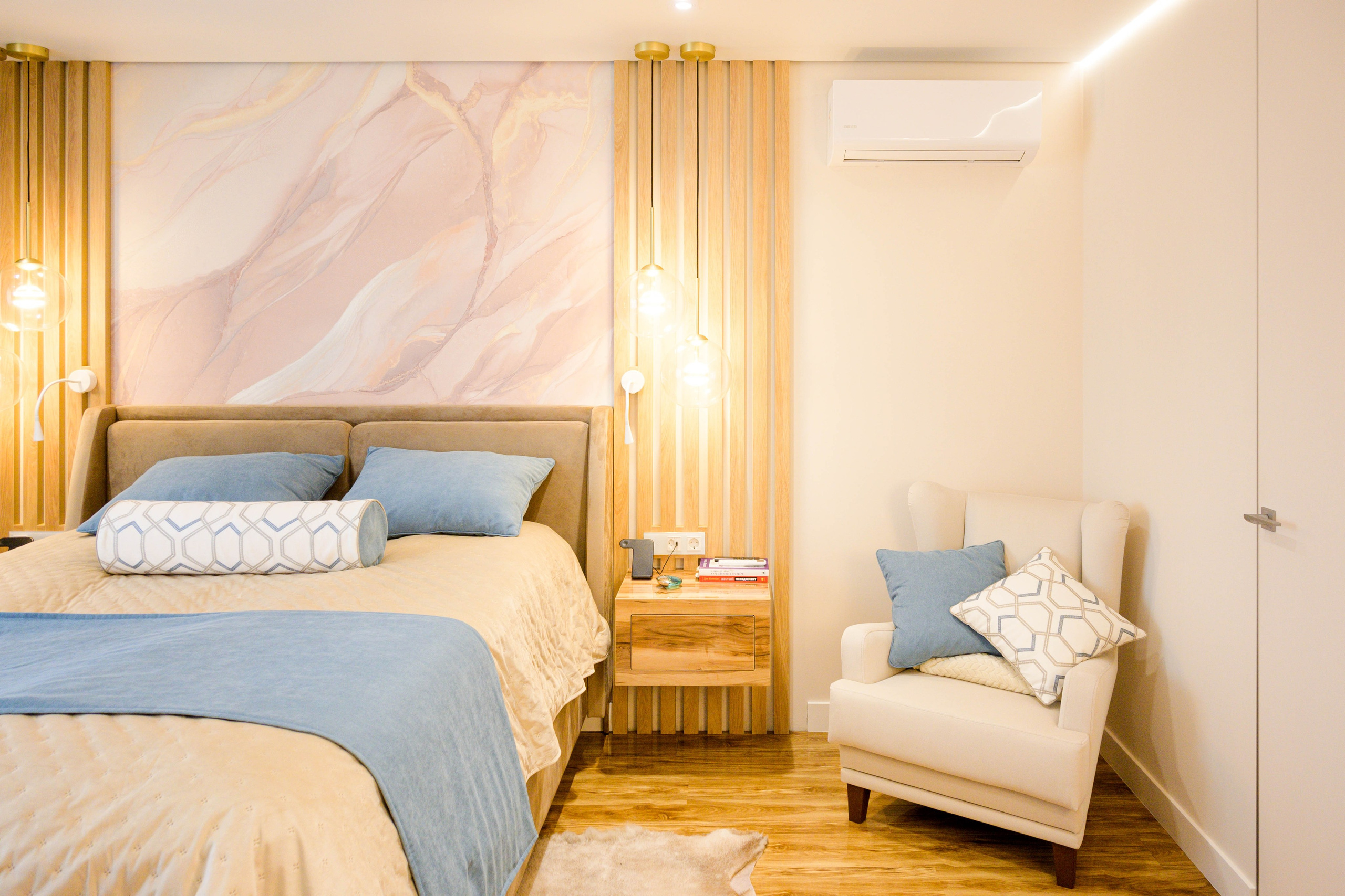 The apartment is in a modern style. Fotograf Dmitrii Donets