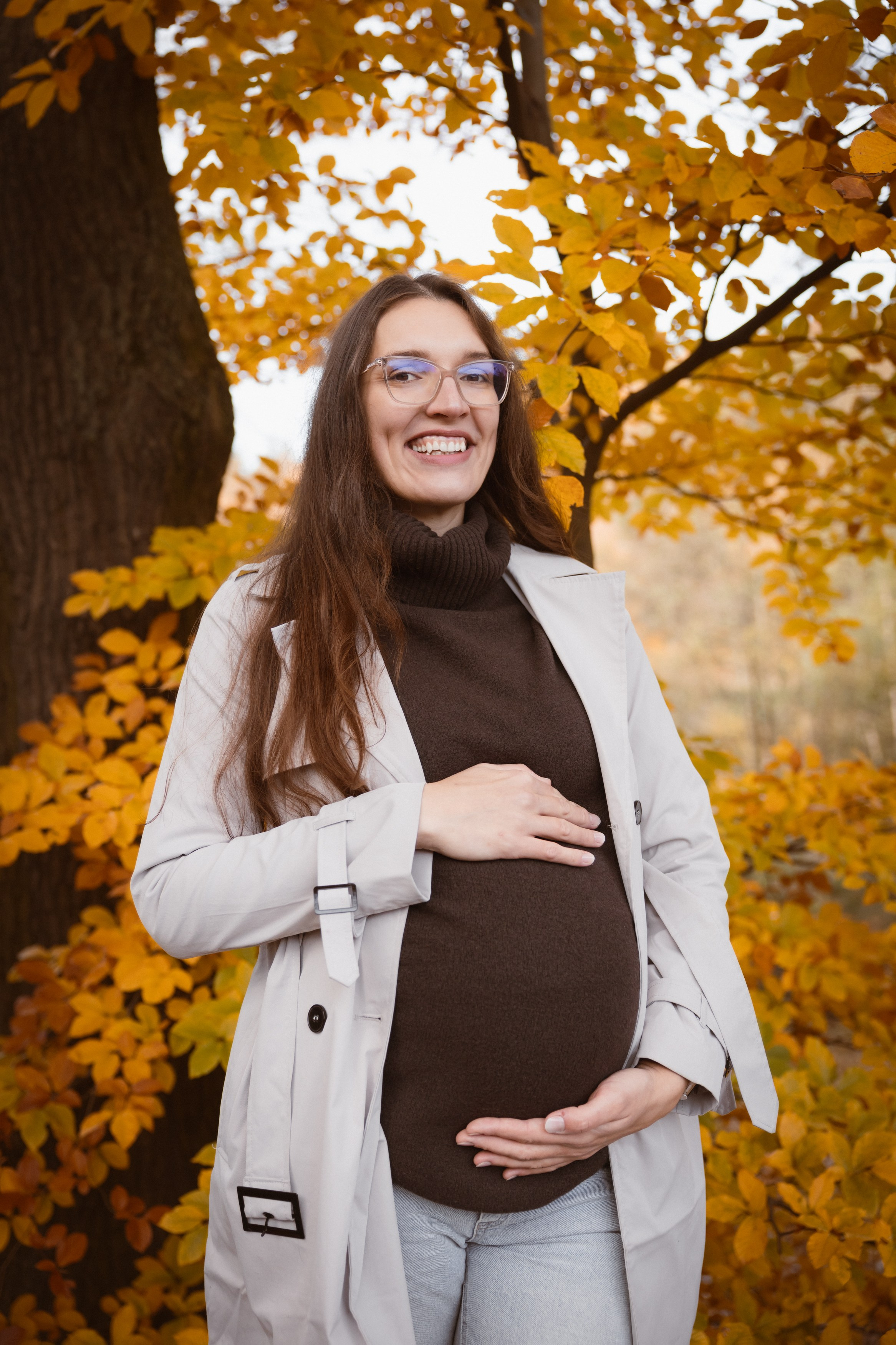 Podzimní těhotenské focení. Rodinná, těhotenská, newborn a lifestyle fotografka v Písku Oxana Telupilova