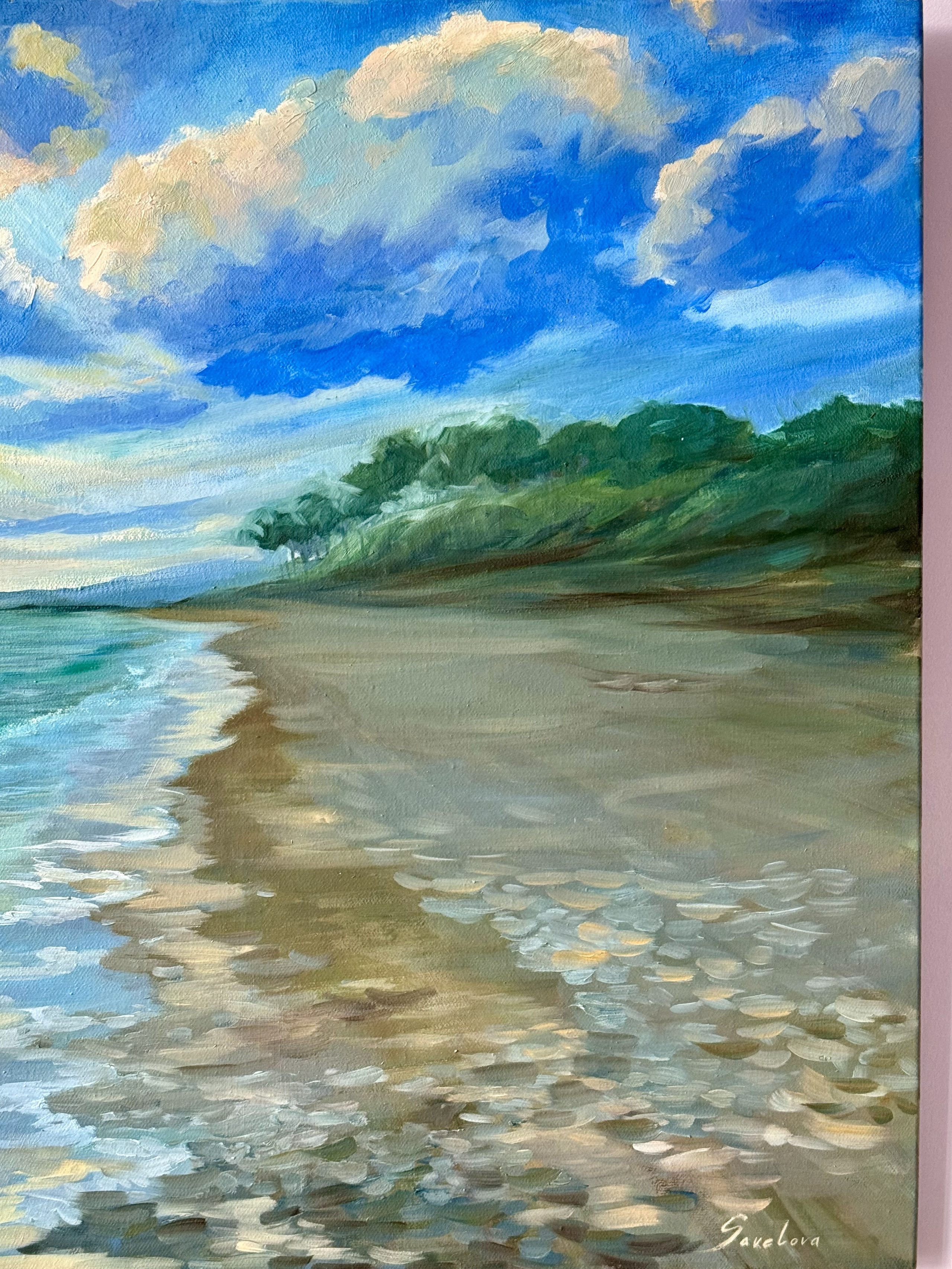 «Black sands of Ureki». Художник живописец Савелова Ольга