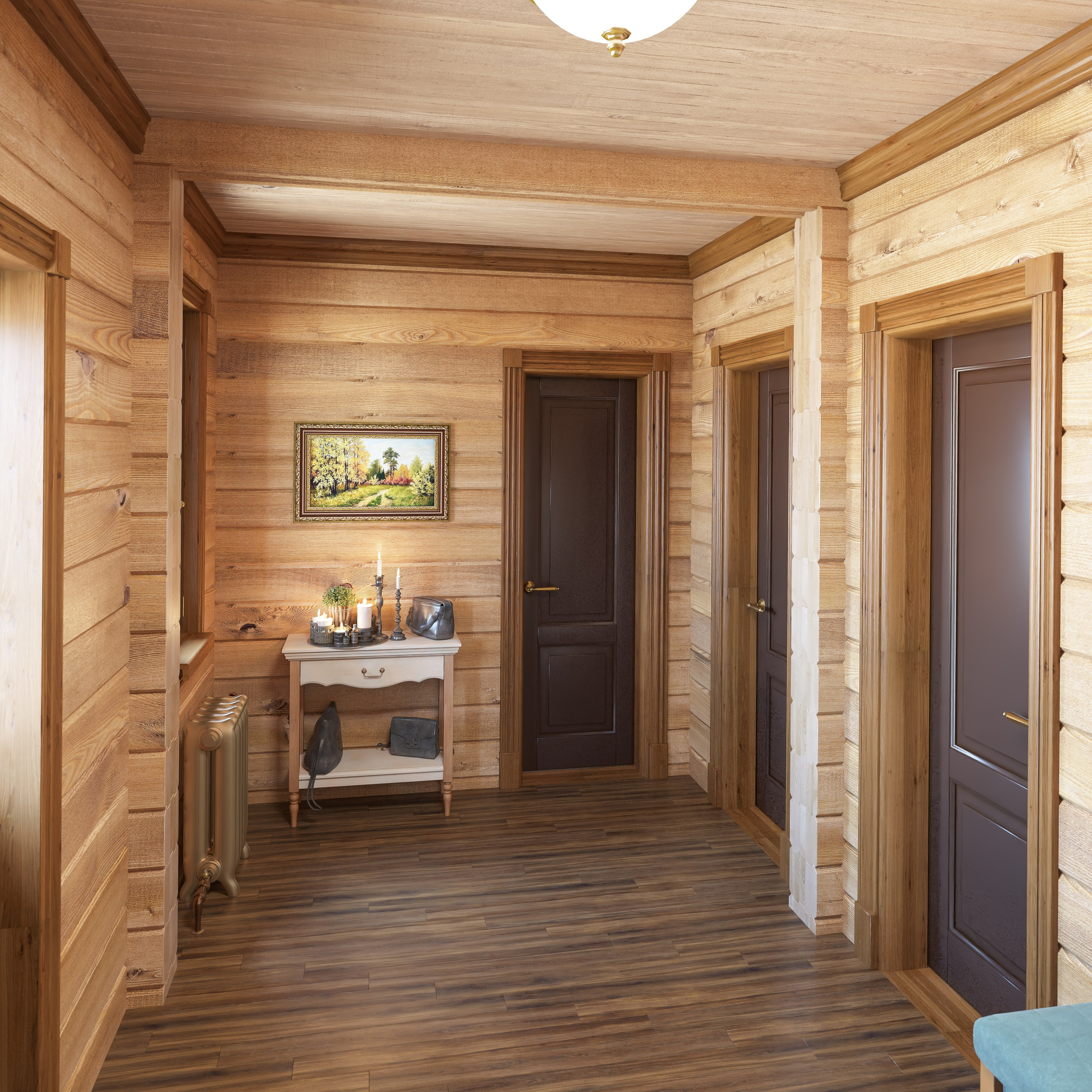 1 этаж. Прихожая. Дизайн и визуализация