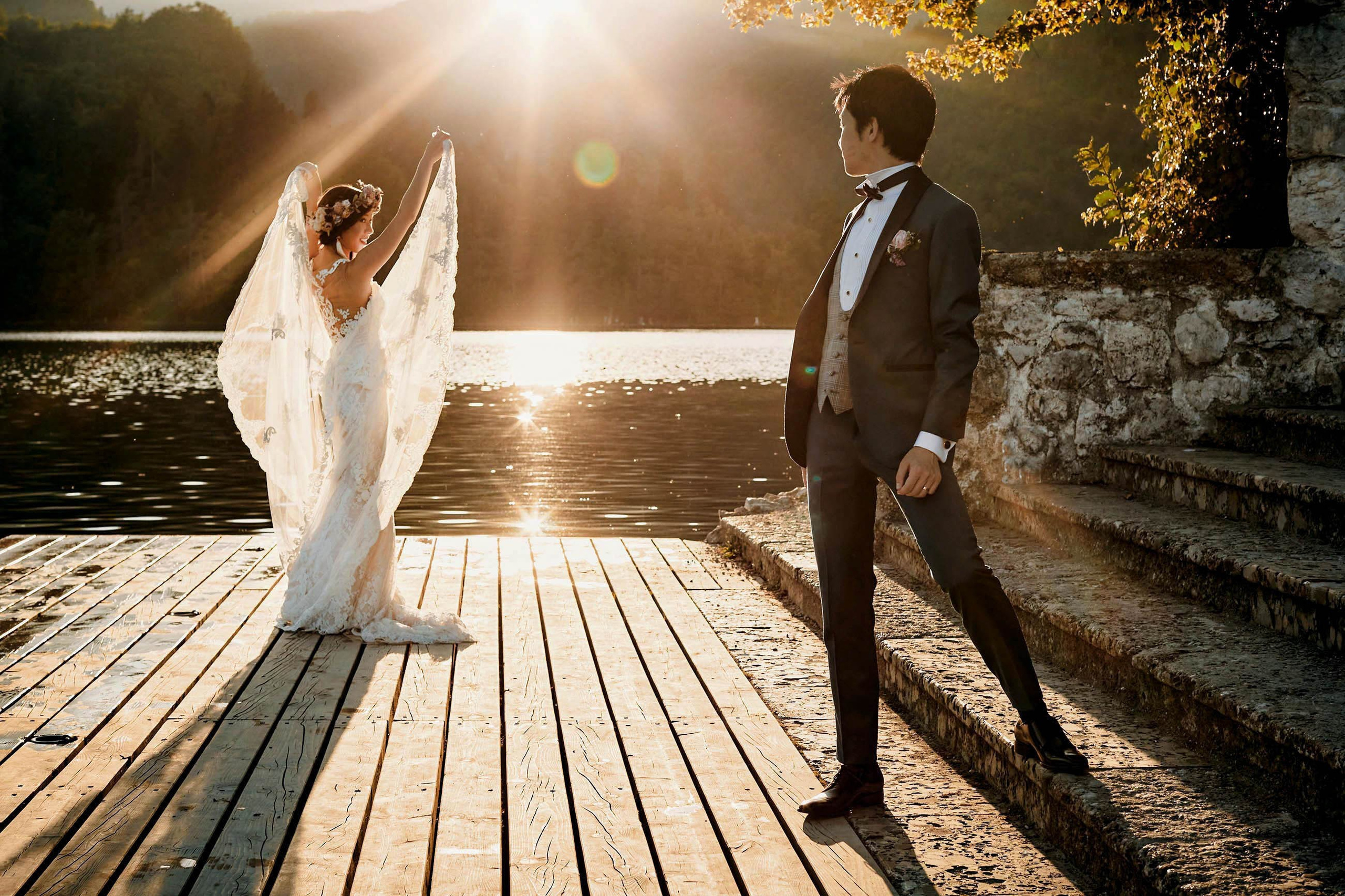 Unforgettable Lake Bled Elopement: Japanese Couple’s Intimate Wedding in Slovenia