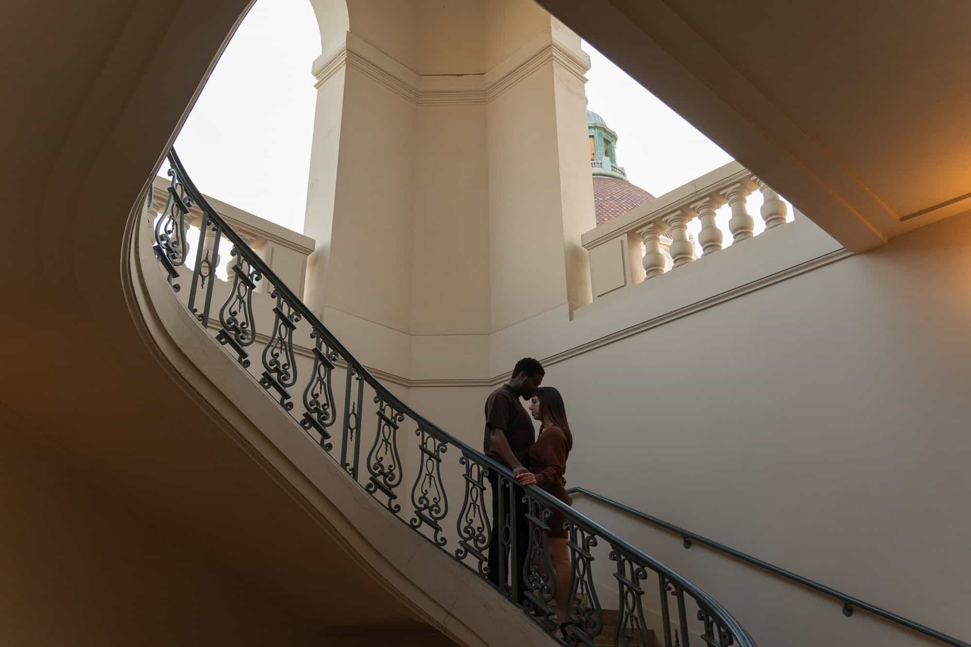Pasadena City Hall Engagement Photo. Cinematic Wedding & Elopement Photography in Los Angeles | Inspired by Indie Film & Real Life