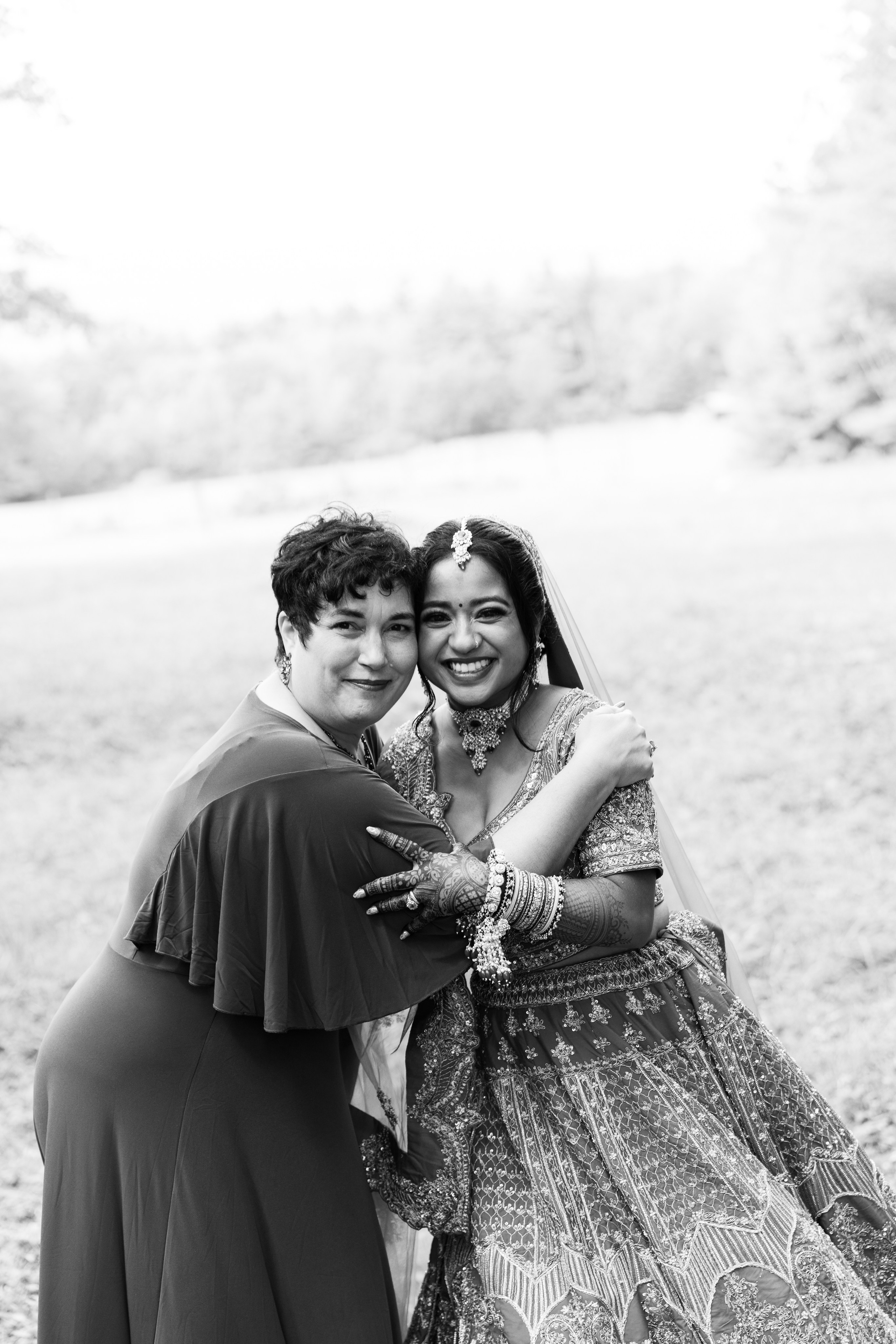 Two-Bride Multicultural Wedding in New Hampshire | Haldi & Nikah