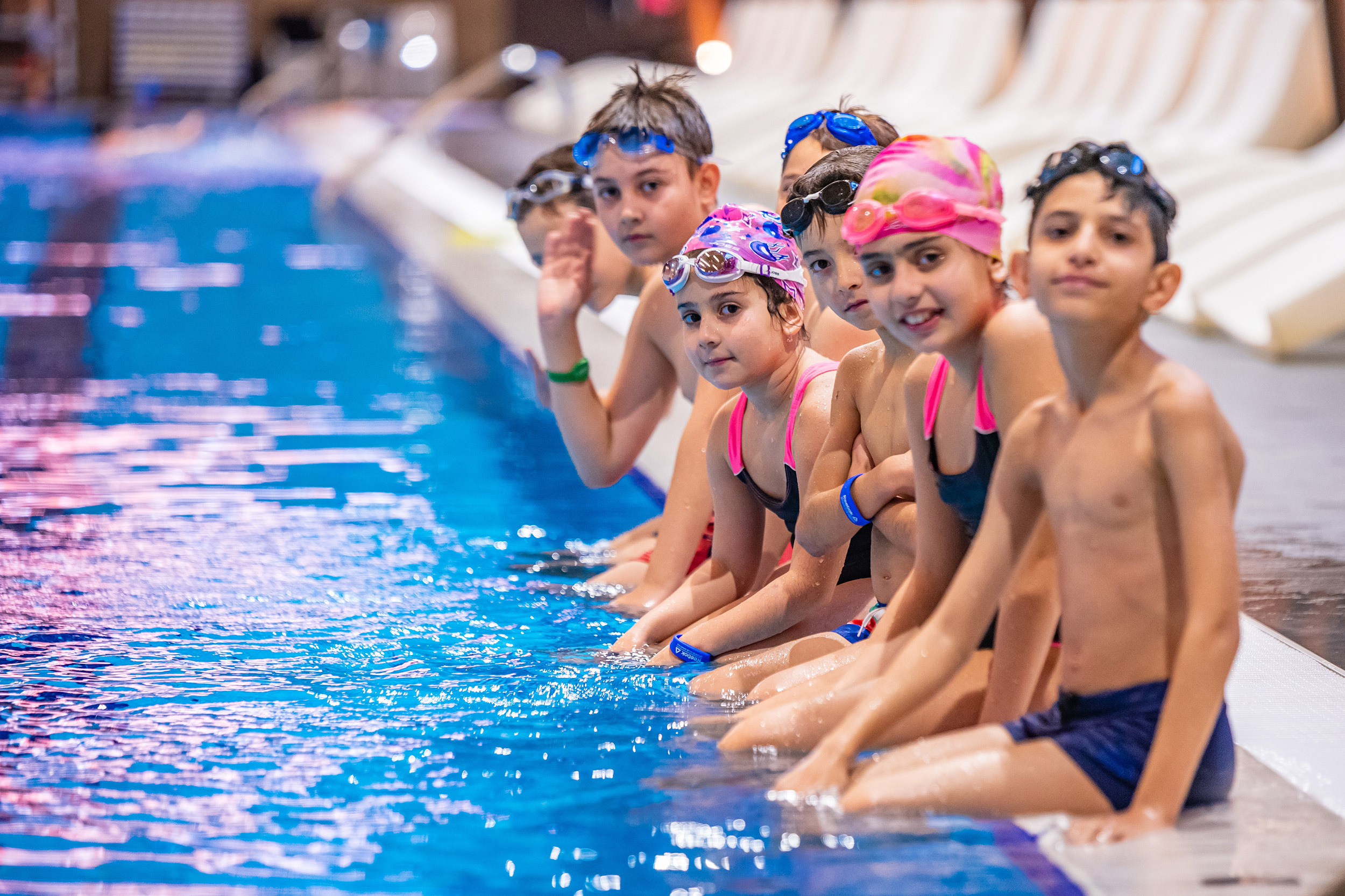 Kids swimming, young swimmers' team
