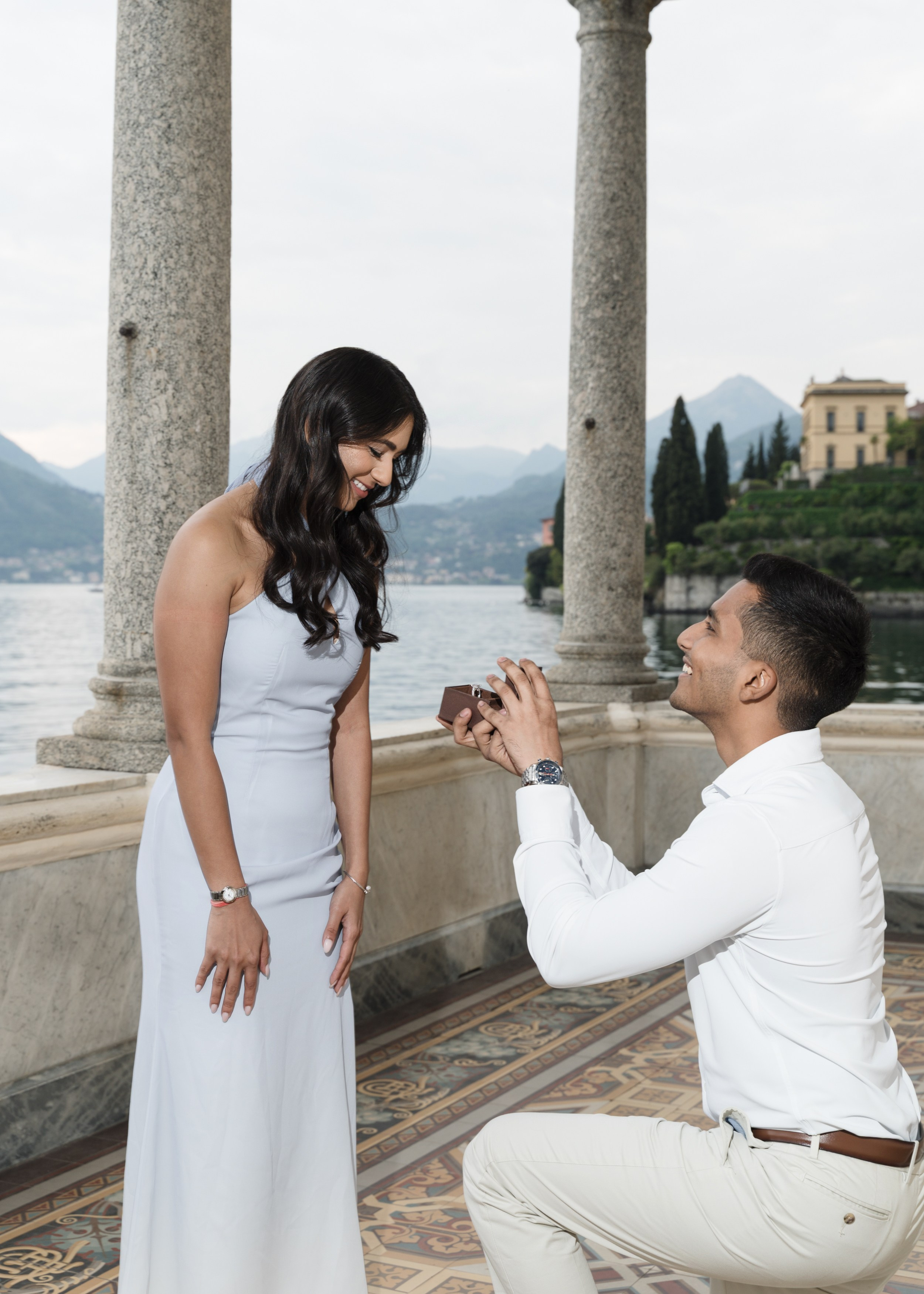 Villa Monastero Secret Proposal. Proposal Photographer in Lake Como