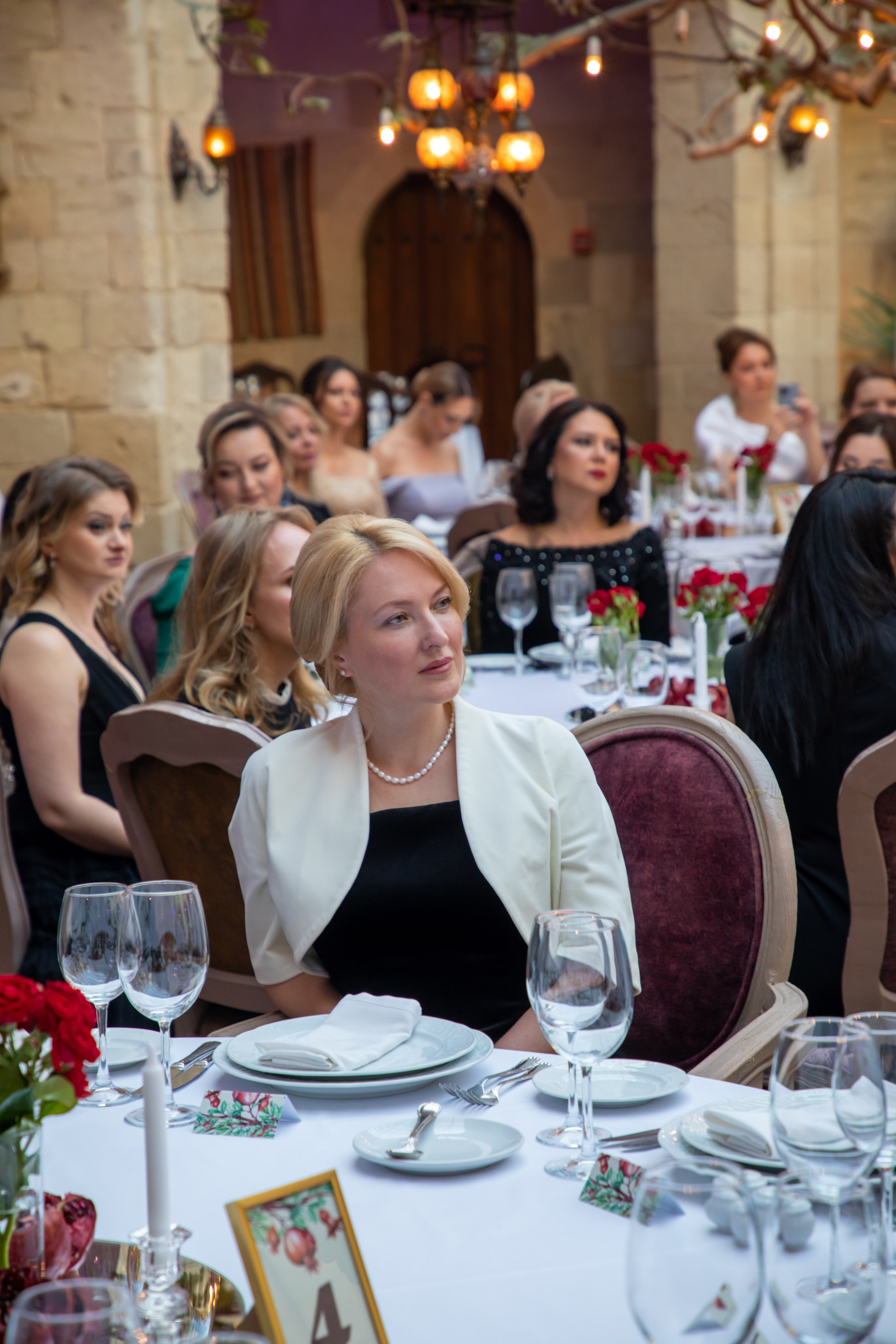 Gala-Dinner with the French Countess, the main etiquette expert Marie de Tilly. Baku Photographer