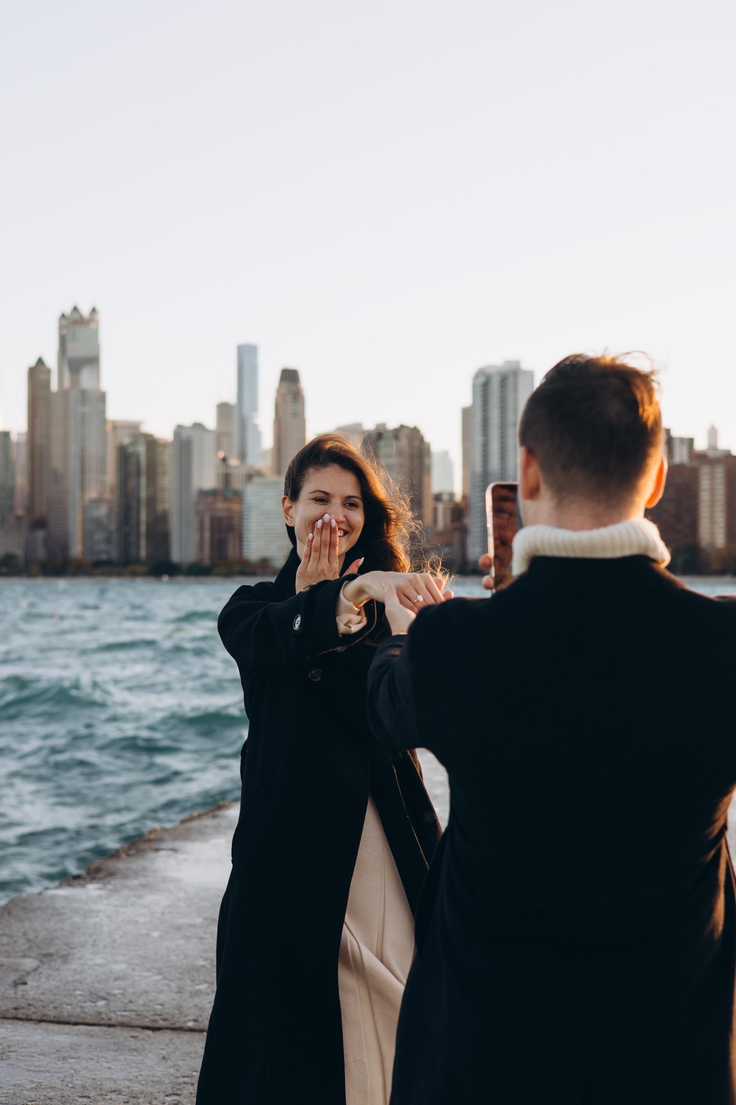 North Lake Shore Proposal — Chicago Photographer — Margarita Stepanenko