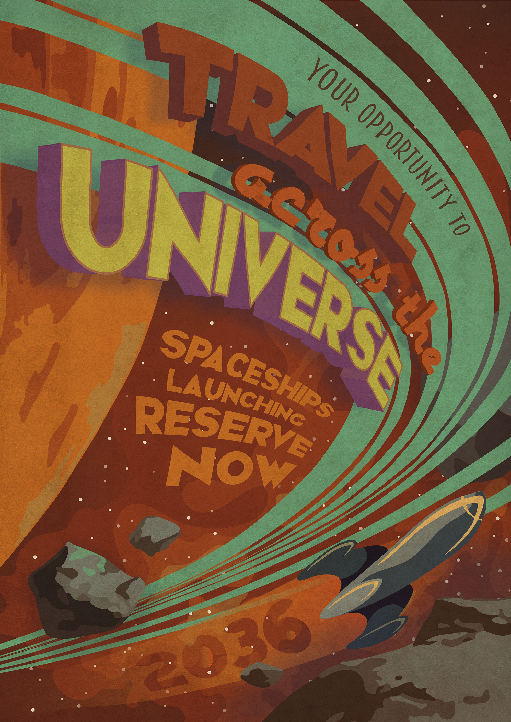 Futuristic style poster