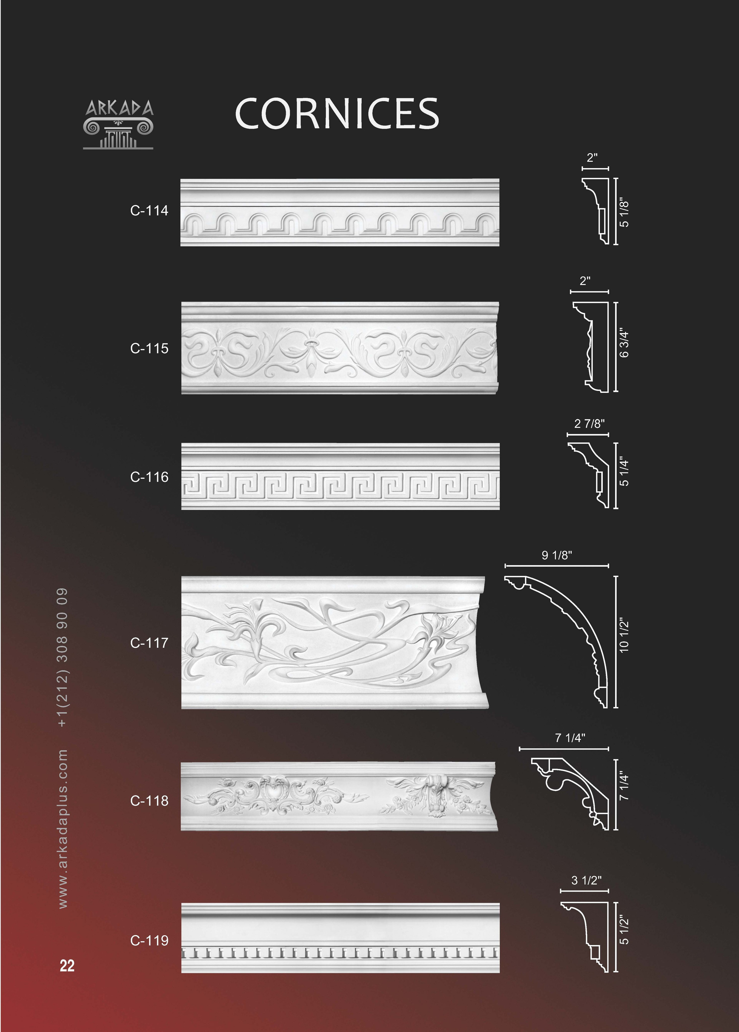 Catalog pages. Plaster molding
