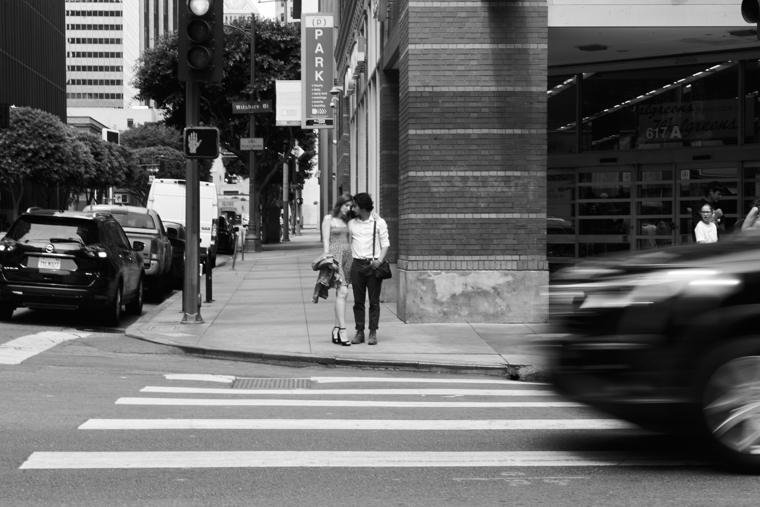 Photoshoot for Elina and Nicholas in Down Town Los Angeles. Portrait photographer Natalia Isavtseva Los Angeles LA