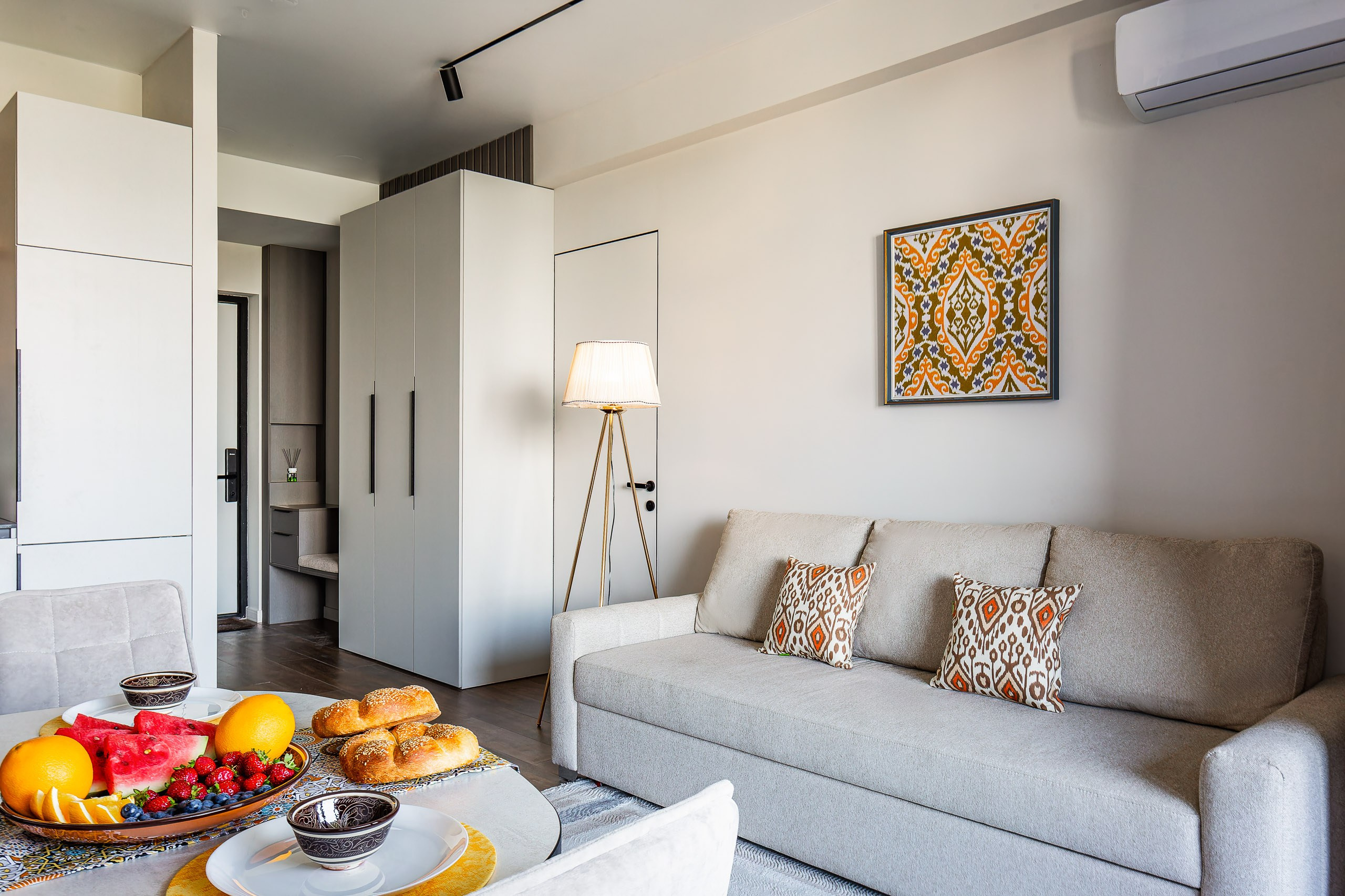 Interior photography Tashkent — stylish modern living room interior.