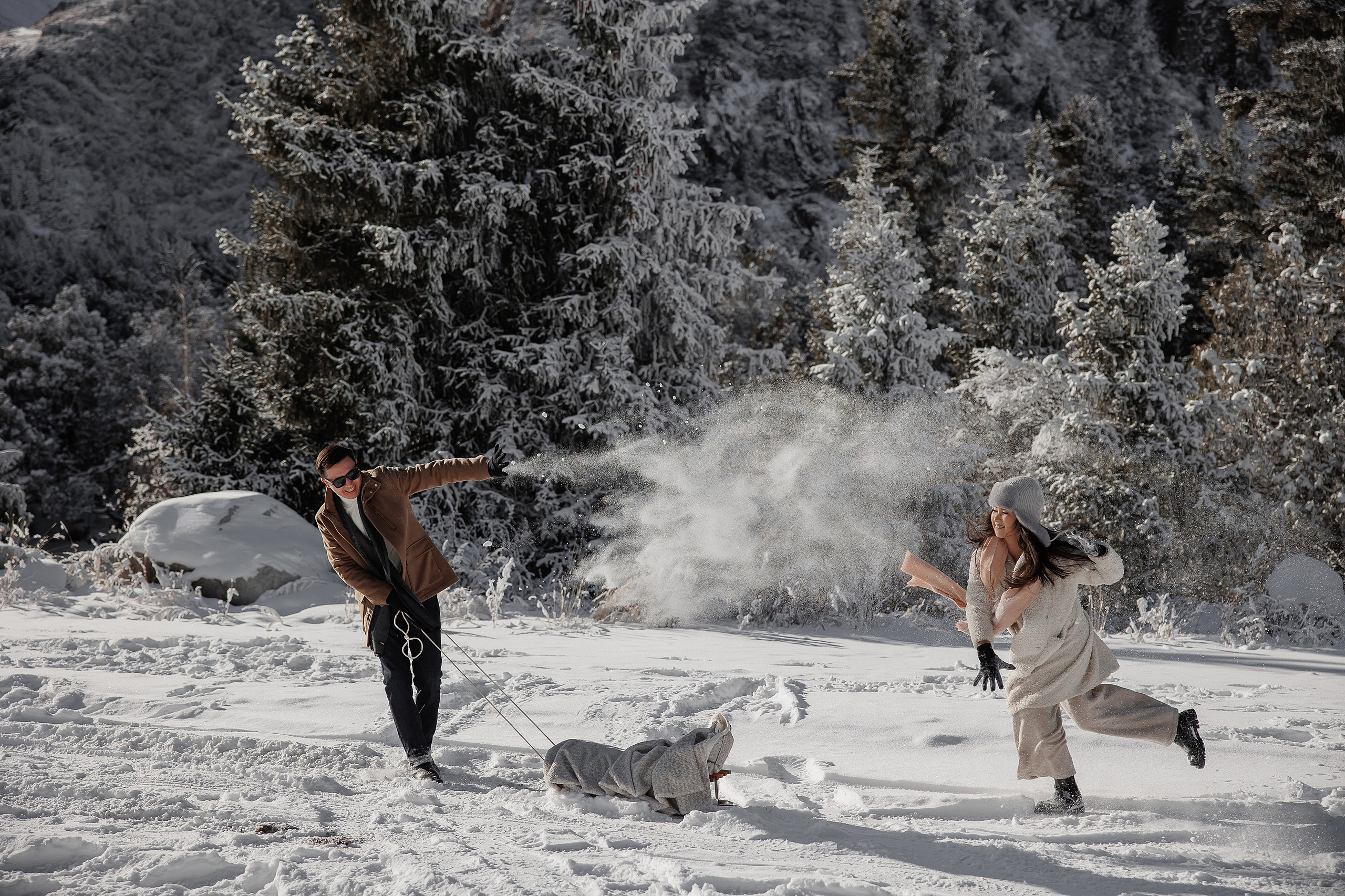 Зимняя Ала Арча 2025 год. Свадебный и семейный фотограф в Бишкеке Давлетбаев Талгат