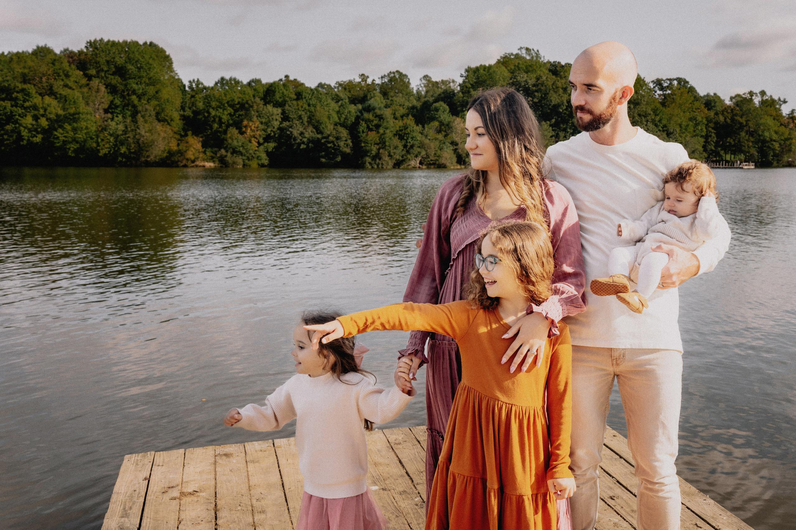 Alina, Vlad and kids outdoor. Wedding and family photographer and videographer PA, NJ, NY, DE, MD