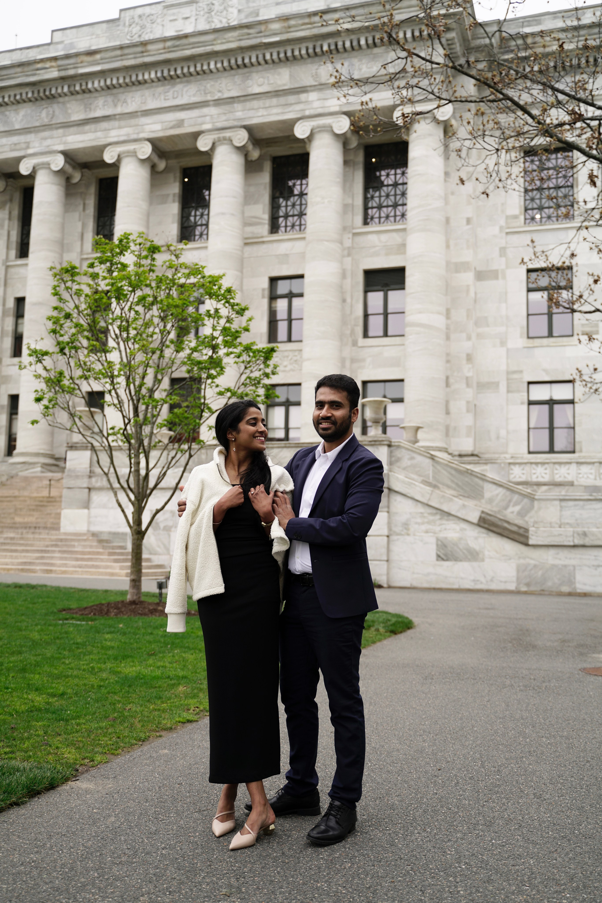 Sarath and Aishwarya at Boston Medical School. Stefanovich Photography | Boston, MA