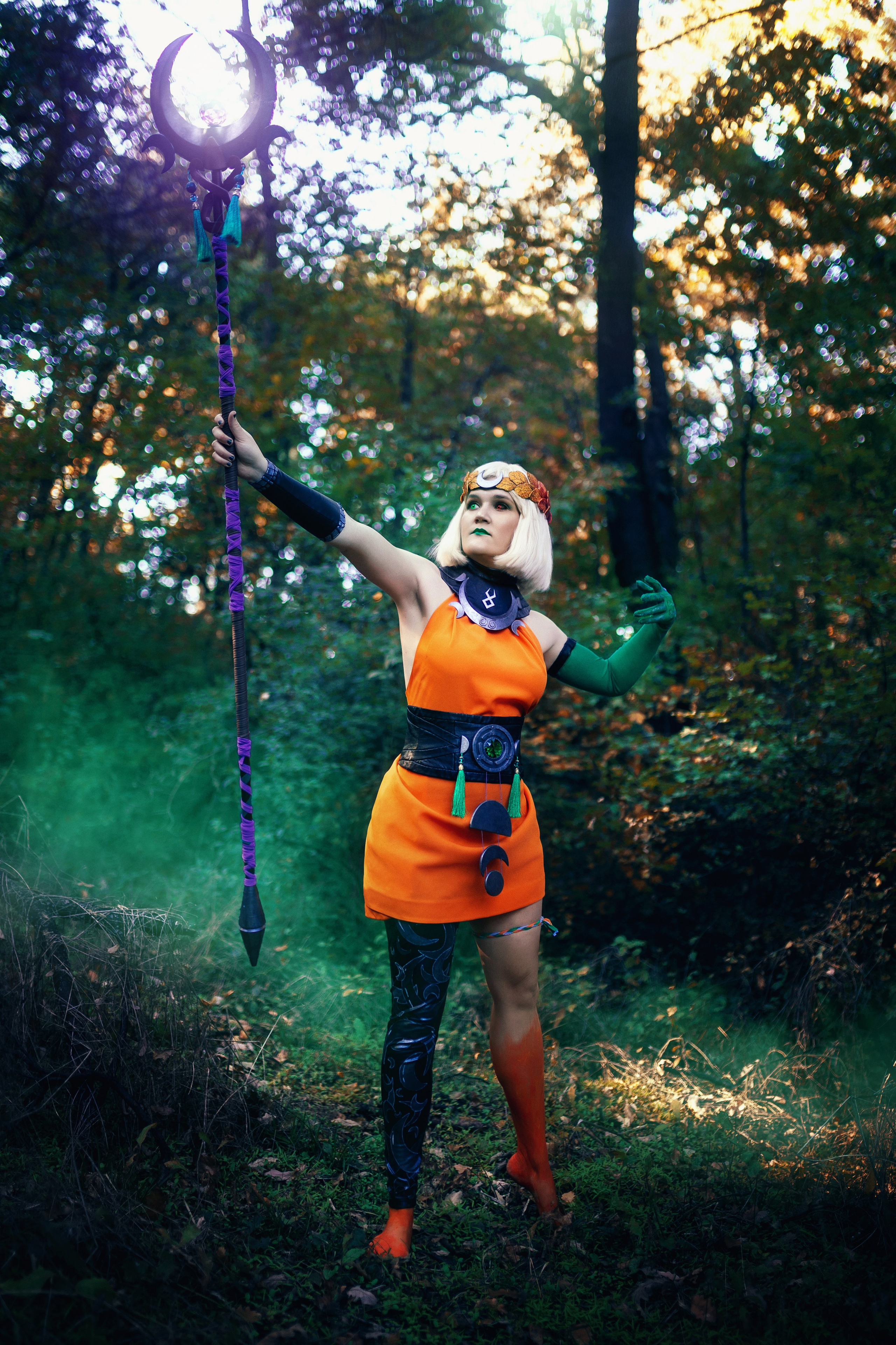 Fantasy cosplay portrait with dramatic studio lighting. Dark aesthetic cosplay photoshoot in Belgrade. Creative fantasy character photography in Serbia